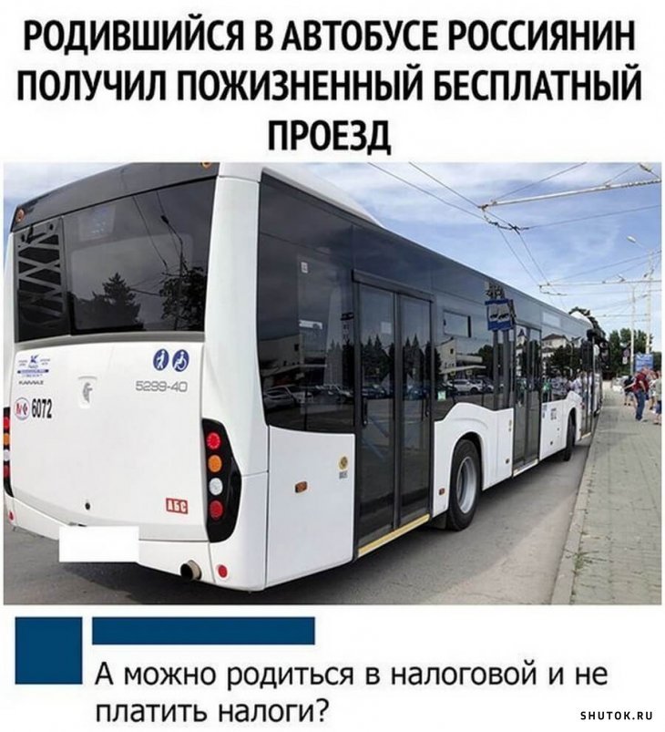 And even better in the Kremlin - Bus, Humor, Picture with text, Comments, Tax