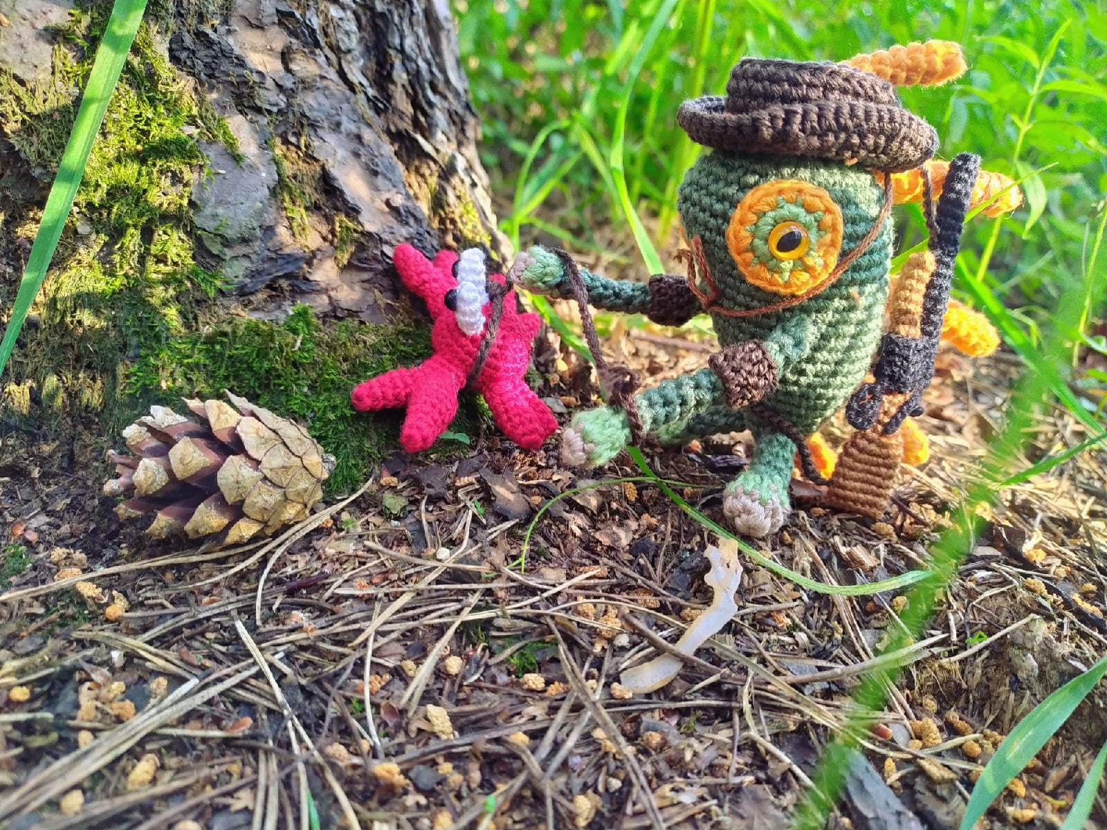 Mister Gyrrrl is out hunting! - My, World of warcraft, Warcraft, Murlocs, Blizzard, Amigurumi, Crochet, Longpost