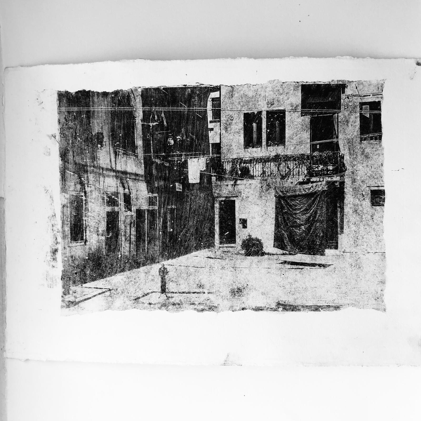 Venice in author's monotypes - My, Handmade, Black and white, Seal, Longpost, Mobile photography