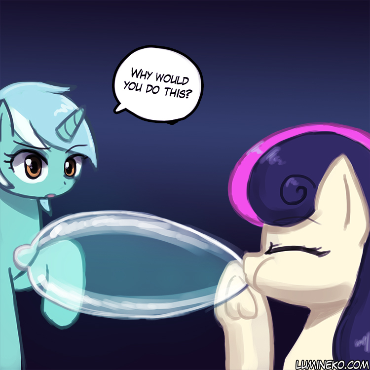 Inflating Balloons - My little pony, Lyra heartstrings, Bon bon, Lumineko, MLP Edge