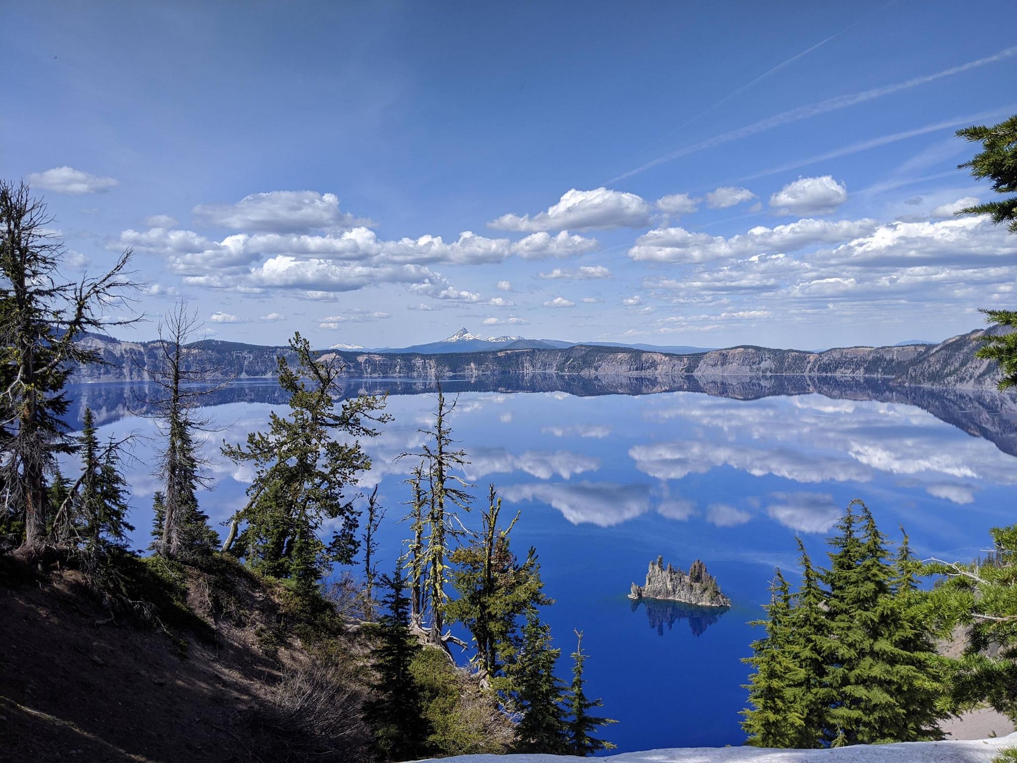 Water is like the sky - Lake, Crater, Volcano, Nature, Oregon, The photo, Reflection, Sky