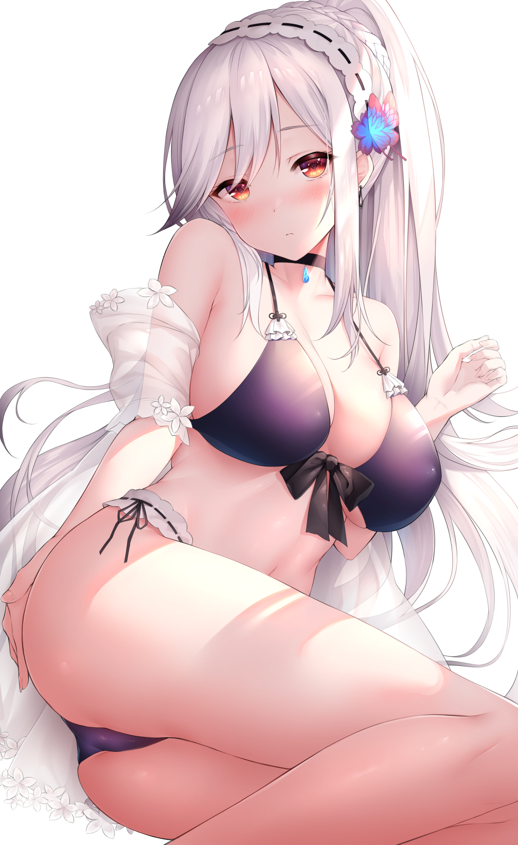 Dunkerque - NSFW, Anime, Anime art, Azur lane, Dunkerque, Swimsuit, Breast