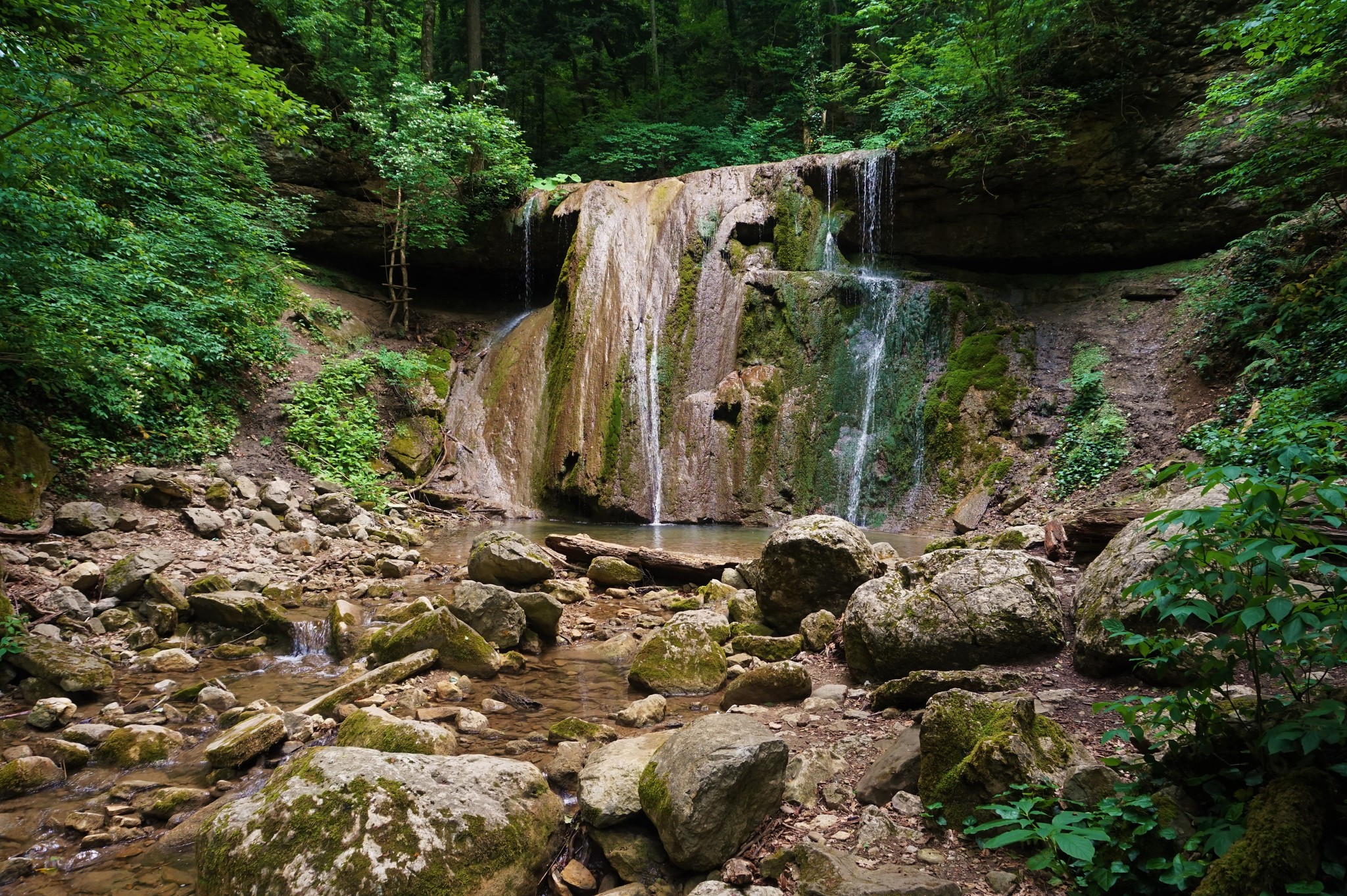 Walk to Kaverzinsky waterfalls - My, Hot Key, Краснодарский Край, Hike, Waterfall, Forest, Walk, Longpost