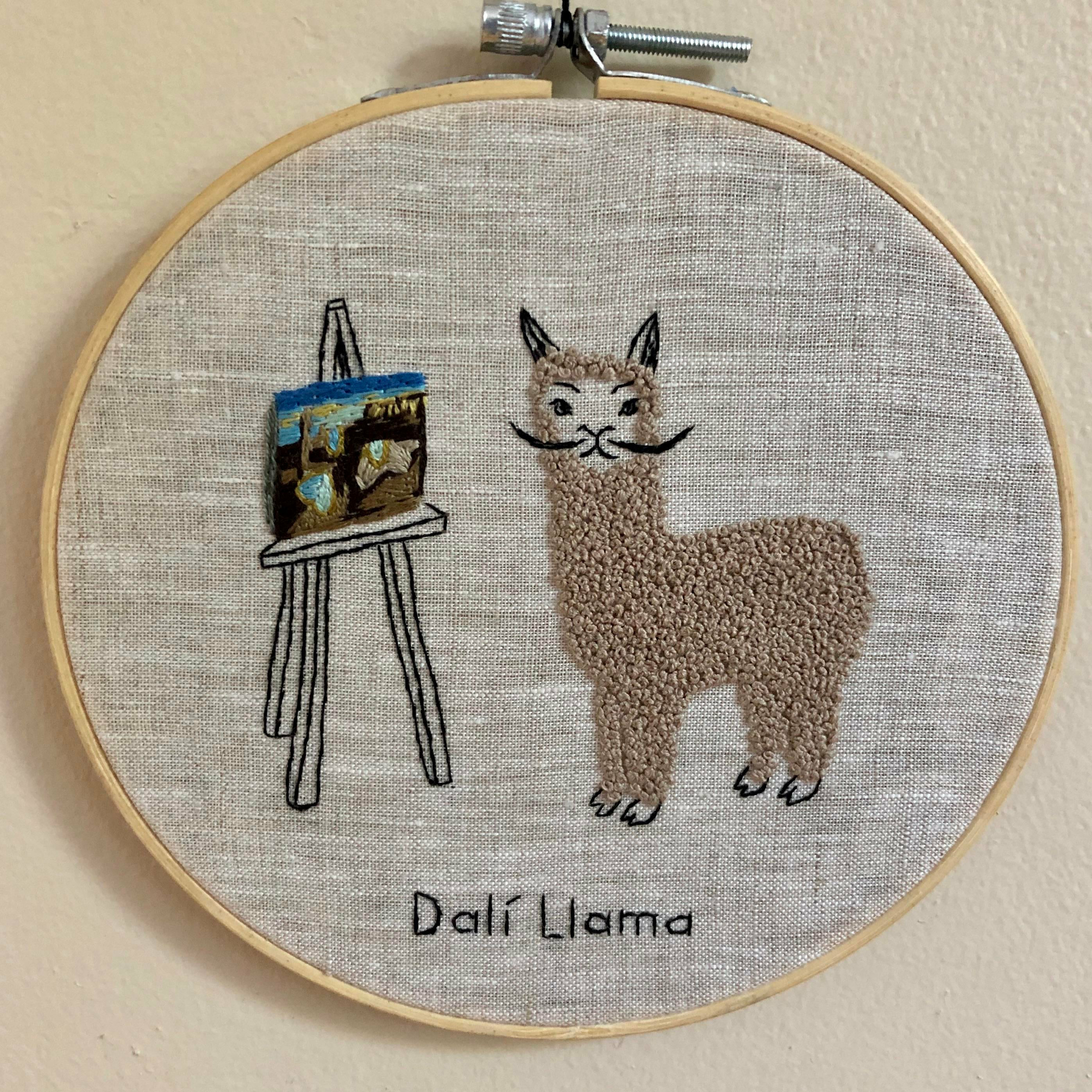 Dali Lama - Art, Needlework, Embroidery, Dalai lama, Salvador Dali, Llama, Artist, Reddit