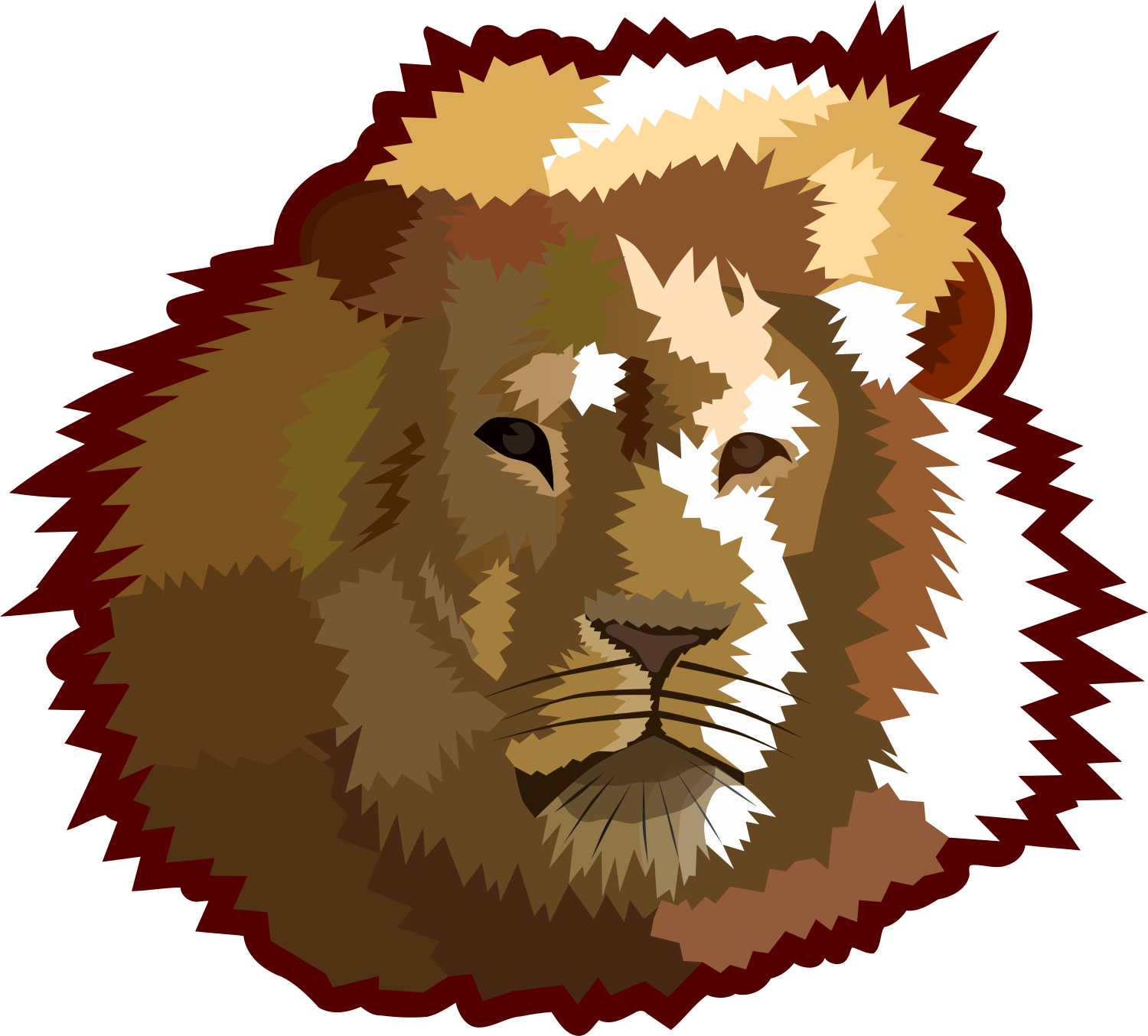 I drew a lion in vector using a reference - My, Vector graphics, Inkscape, Adobe illustrator, Longpost