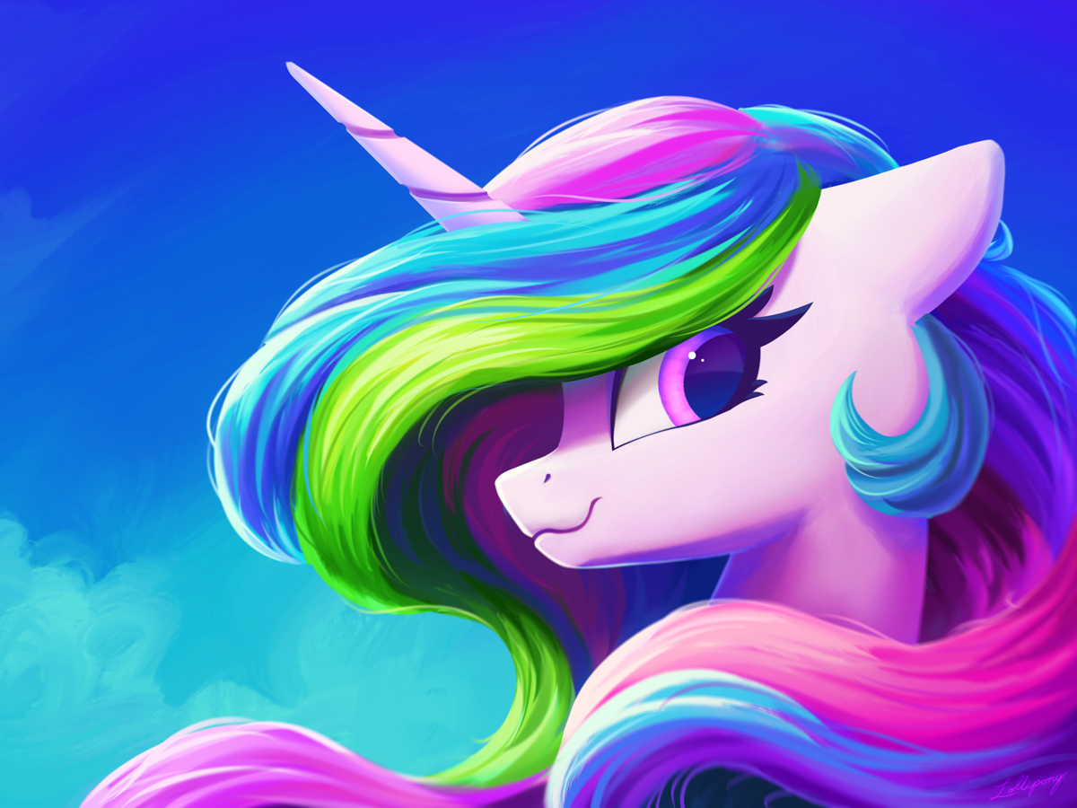 Солнечная лошадь - My Little Pony, PonyArt, Princess Celestia, Lolliponybrony