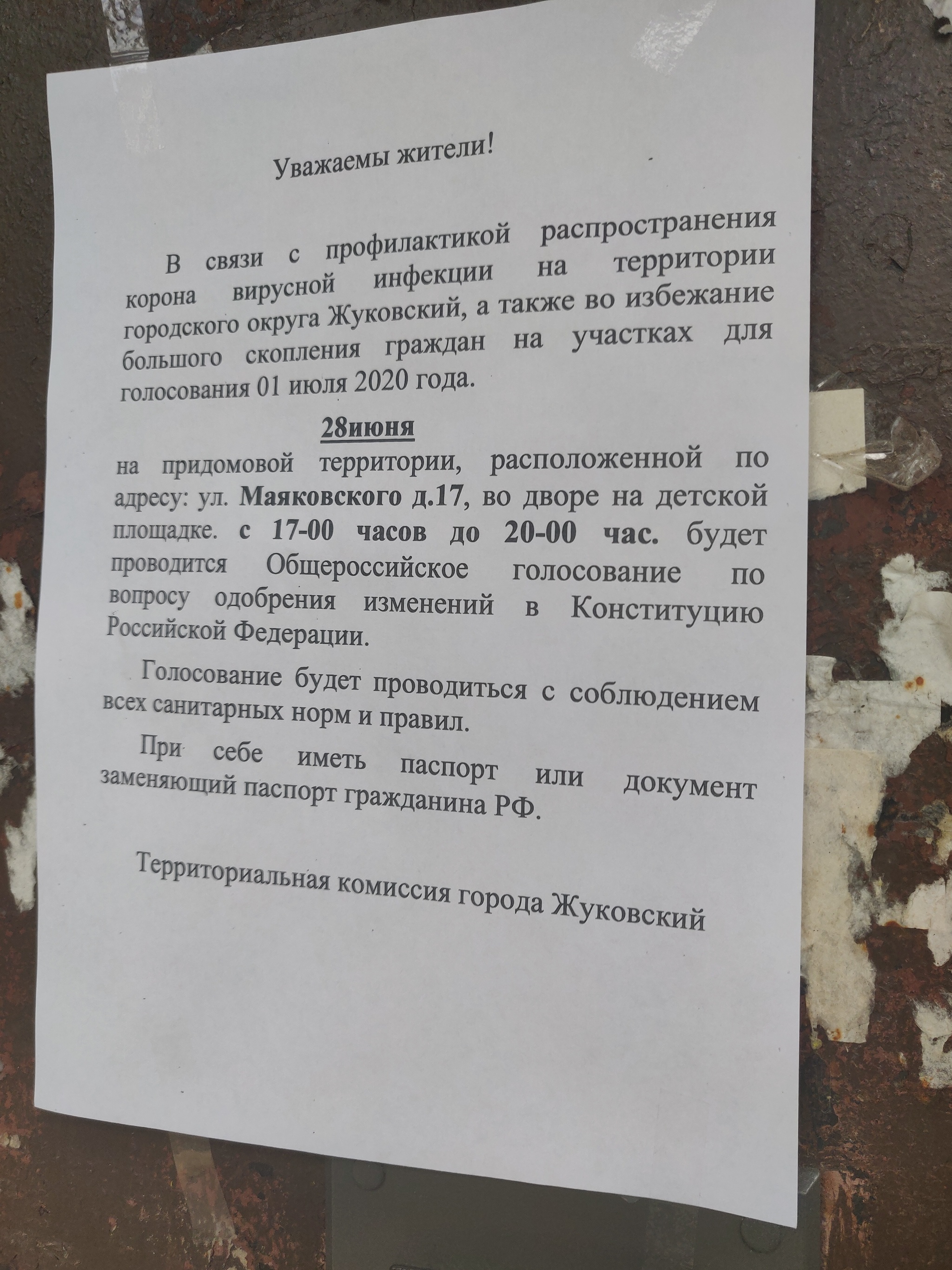 Голосование по поправкам в конституцию 2020) - Выборы, Поправки, Конституция, Длиннопост, Город Жуковский