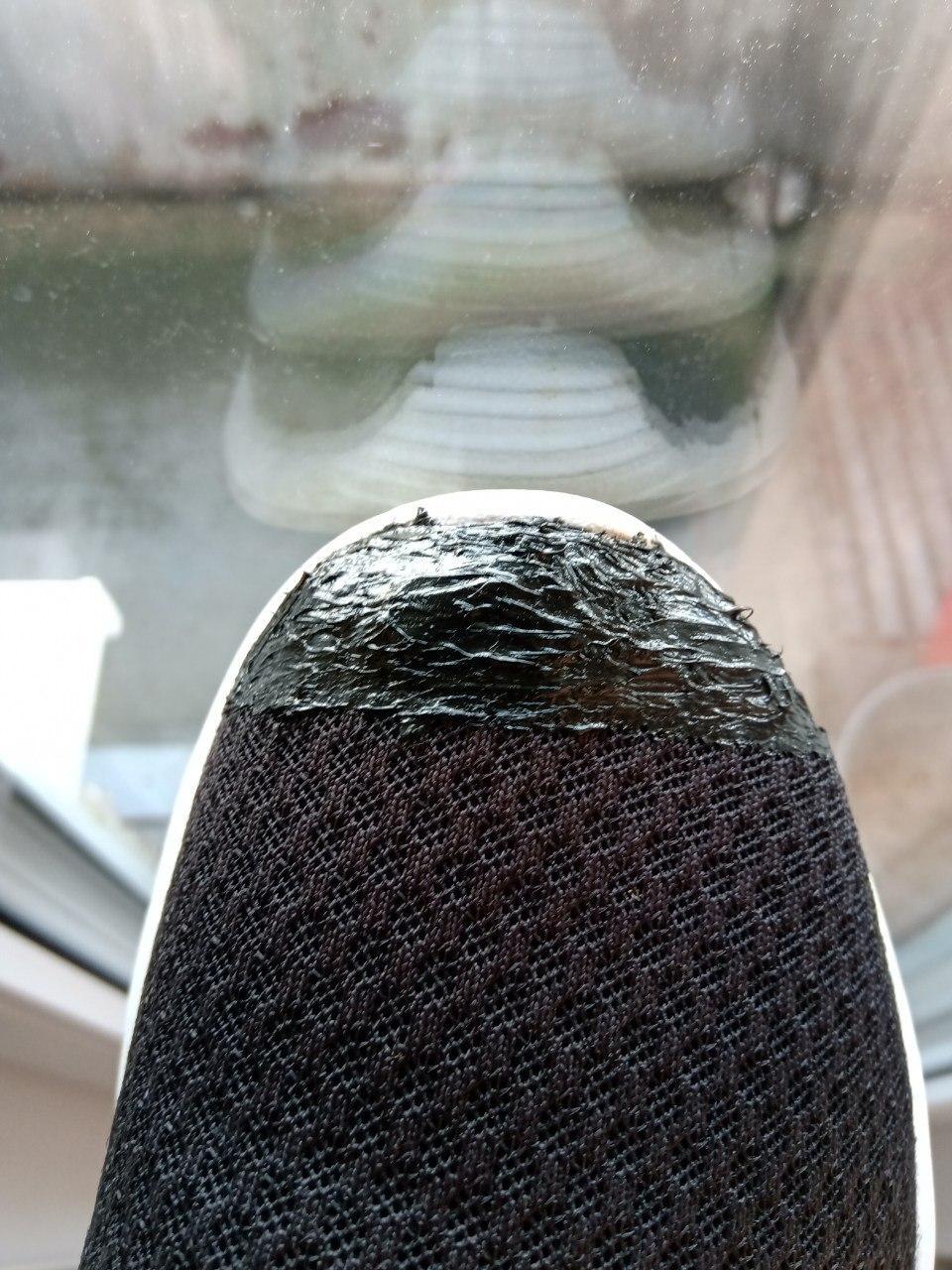 Another way to fix mesh on sneakers - My, Sneakers, Net, Fishnet, Repair, Grid, Longpost, Shoe repair