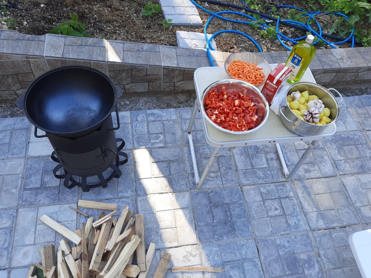 Like goulash - My, Dacha, Cooking in nature, Goulash, Longpost, Recipe, Meat, Cooking