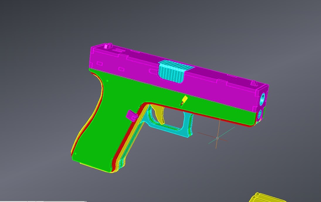 Concluding the topic of self-isolation Glock17 - My, 3D, Glock pistol, Self-isolation, Toys, Weapon, 3D modeling, Computer simulation, Longpost