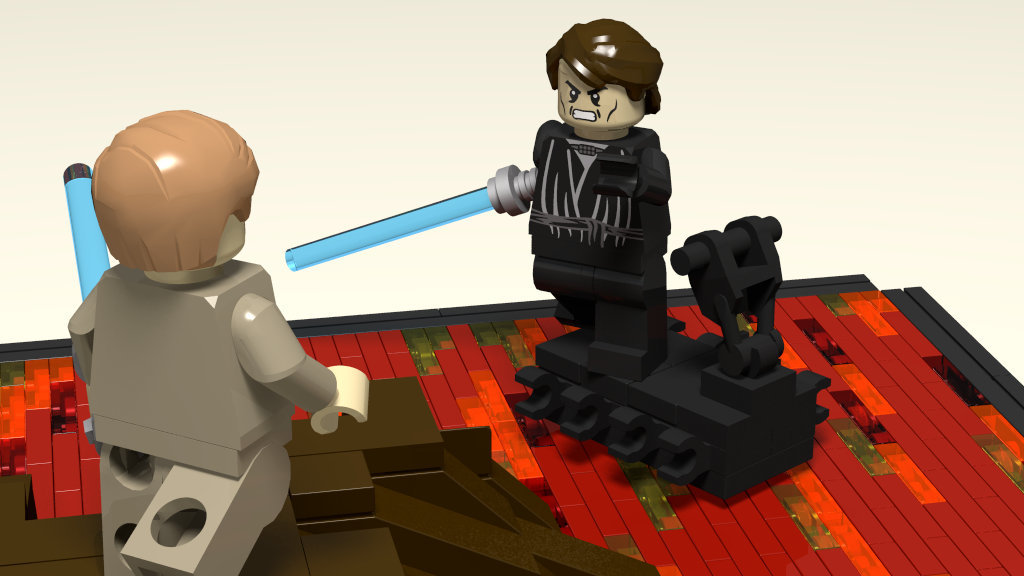 I have the high ground in Lego - My, Lego, Star Wars, Diorama, Longpost