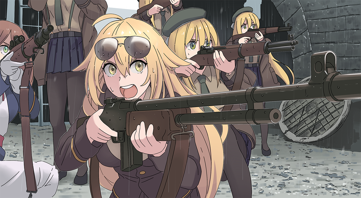 Isn't this from Ryan? Or from him? - Anime, Anime art, Girls frontline, Pixiv, M1 garand, Springfield, M1918 Bar