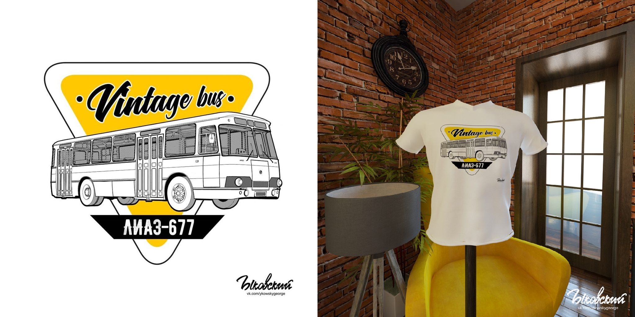 T-shirt design - My, Art, Bus, T-shirt, Mascara, Graphics, 3D, 3D graphics, Drawing, Longpost