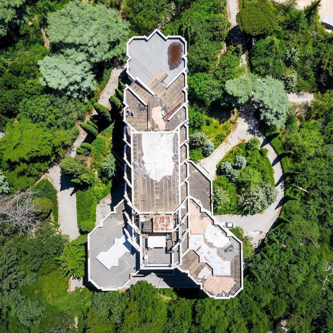 Building for members of the Ministry of Defense. Yalta - Building, Architecture, View from above