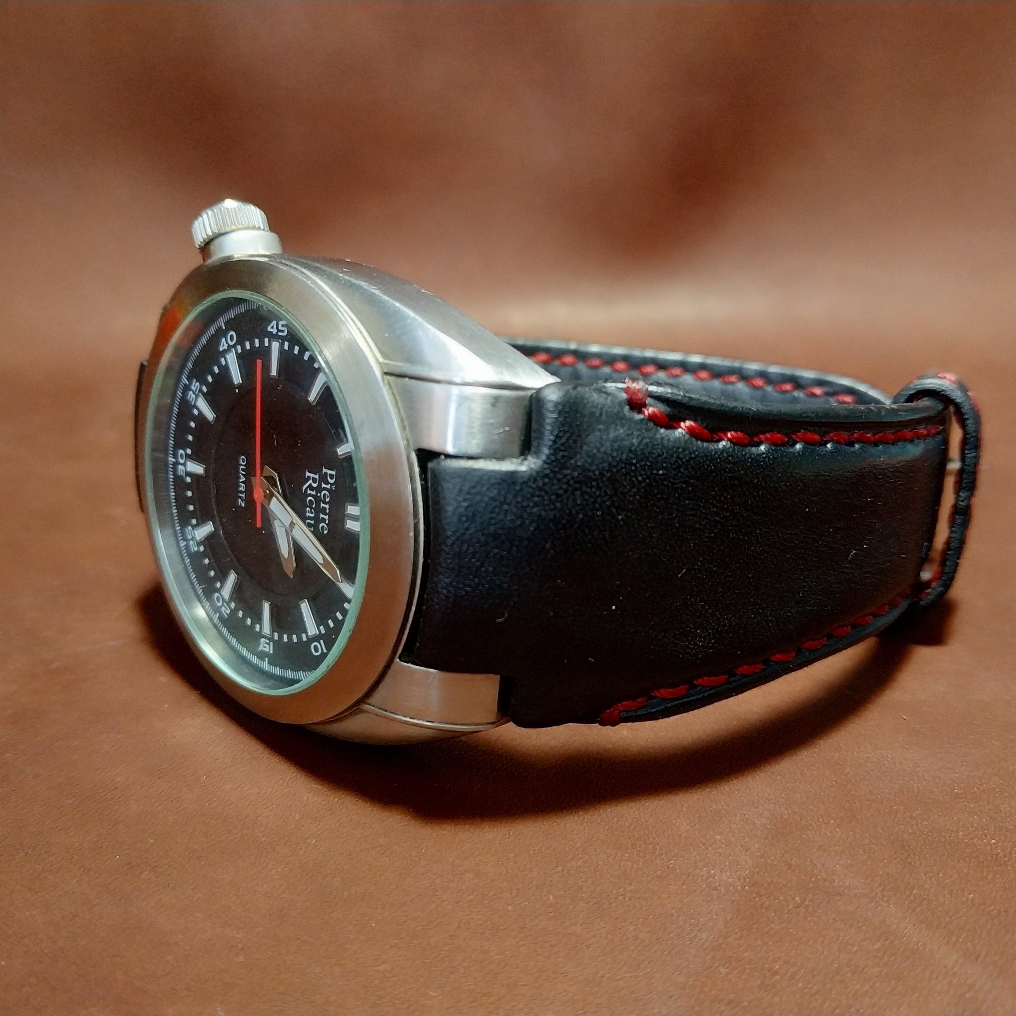 Watch strap, leather - My, Leather, Strap, Leather products, Needlework without process, Longpost