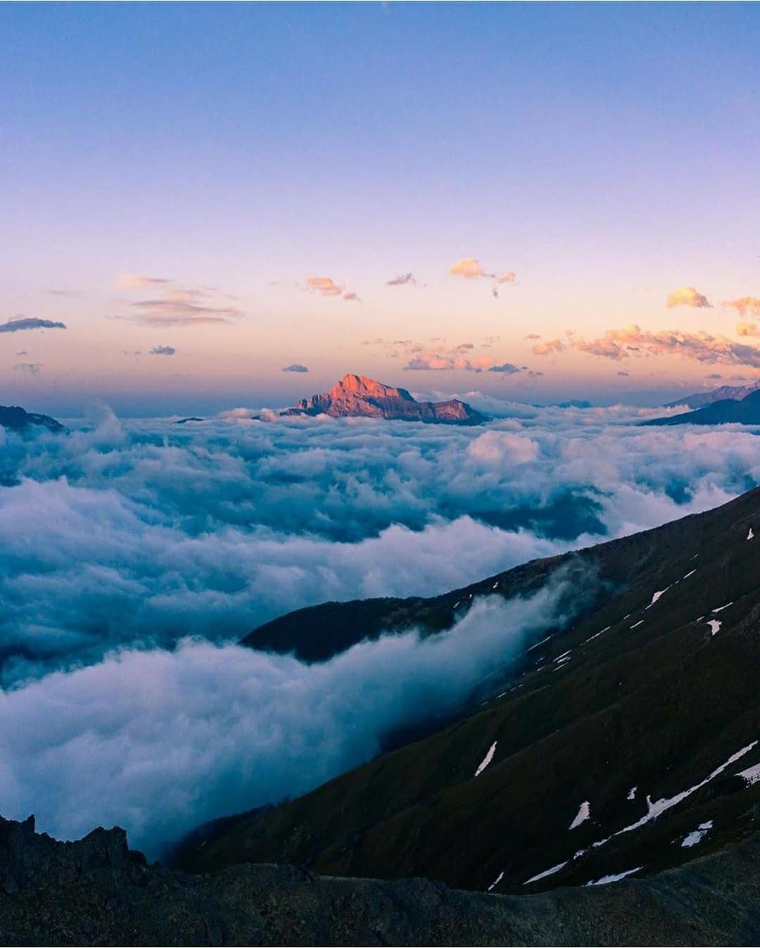 North Ossetia - North Ossetia Alania, Russia, The photo, Nature, The mountains, Clouds, Caucasus, Longpost