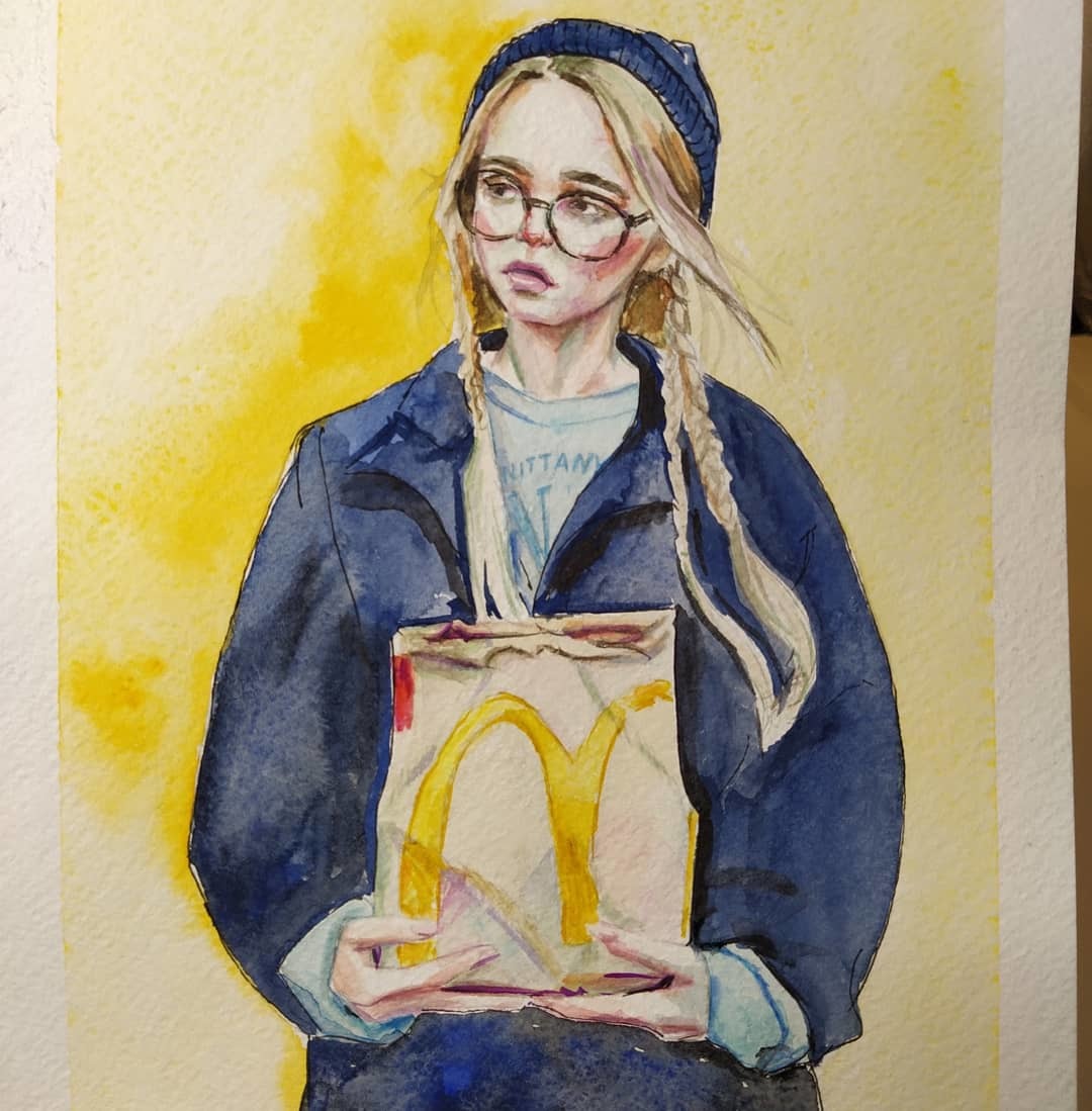 Hello! I paint watercolors - My, Longpost, Artist, Creation, Watercolor, Portrait, Art, Girls