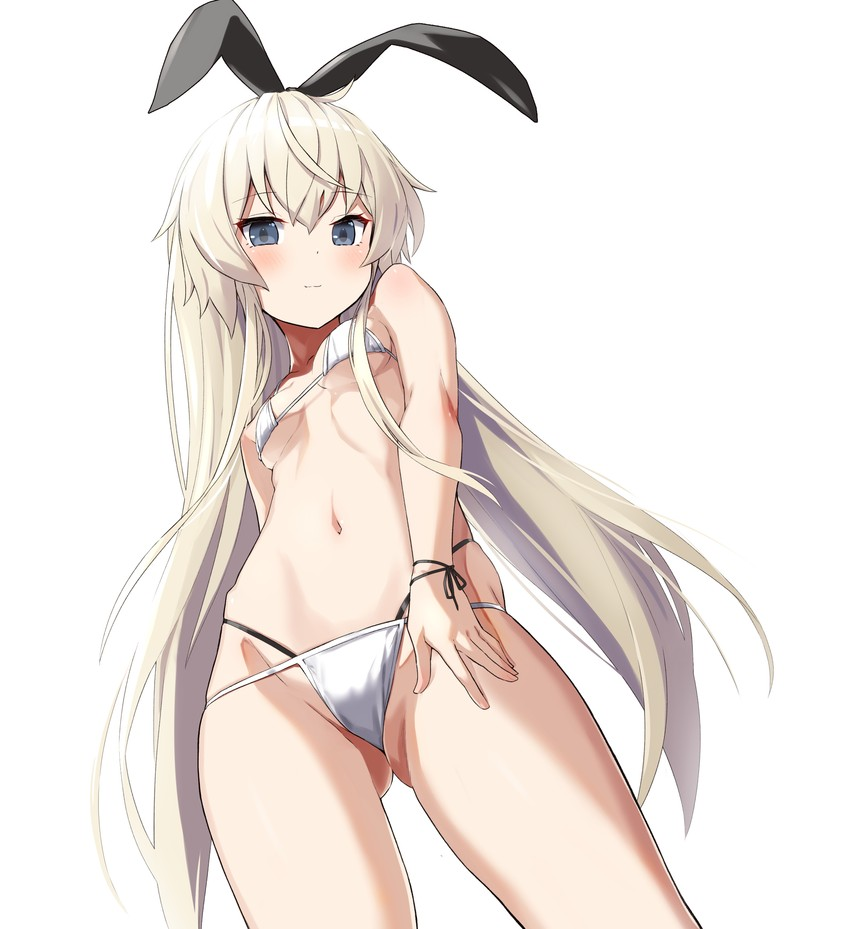 Bikini no Hi - Kantai collection, Johnston, Shimakaze, Amatsukaze, Anime, Anime art, Swimsuit, Bikini, Longpost