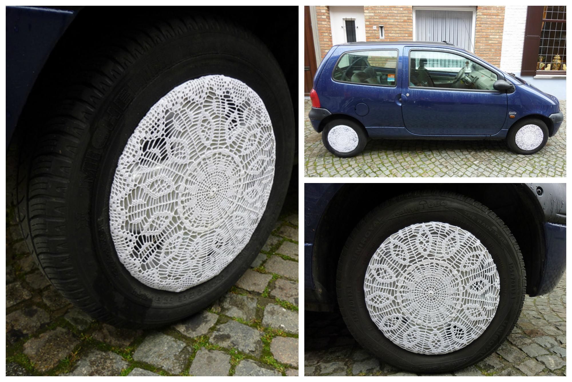 When grandma got her own car - Auto, Knitting, Cap, Колесо, Grandmother, Reddit