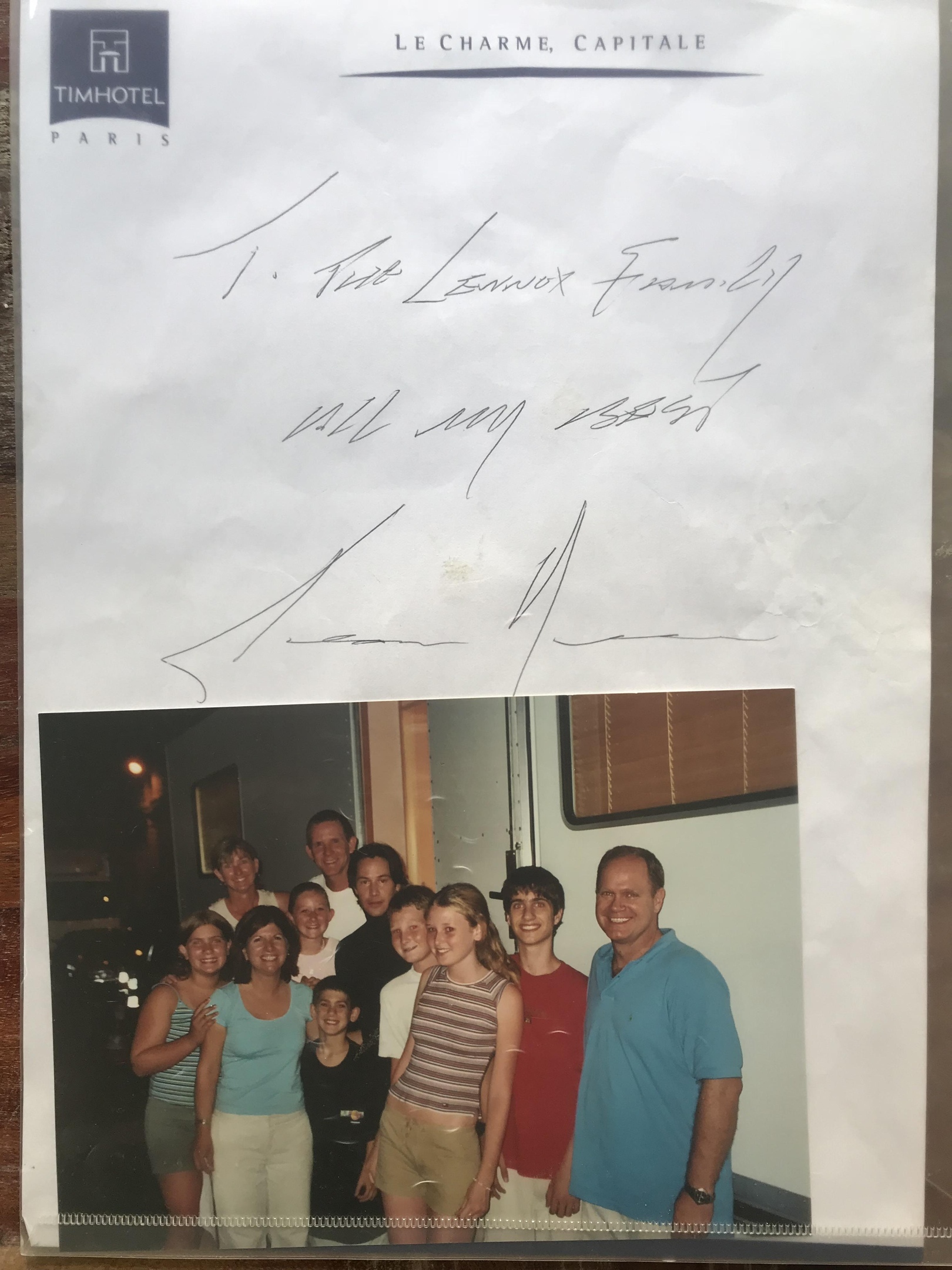 Photo from a family album - Keanu Reeves, Actors and actresses, Celebrities, Photo with a celebrity, The photo, Paris, Family photo, Longpost