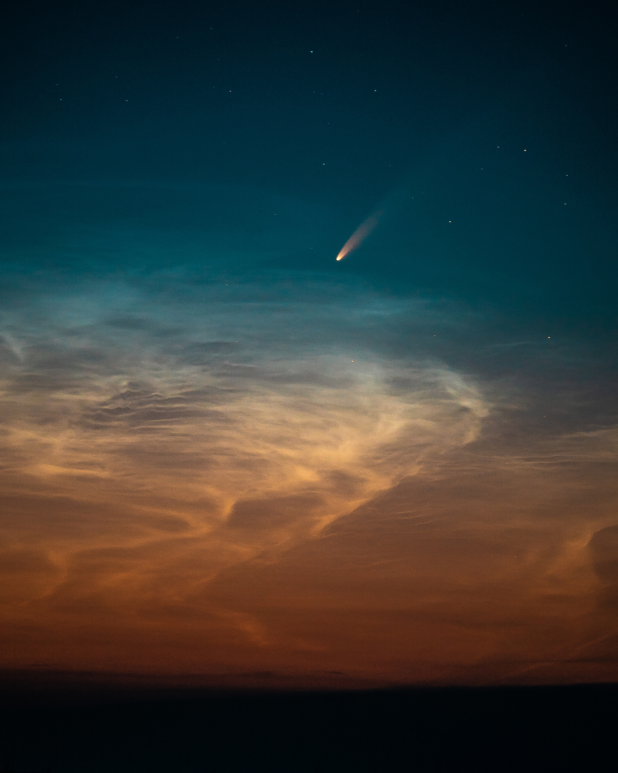 The Fire Nation must go to war - My, Comet, Astrophoto, Starry sky, Neowise