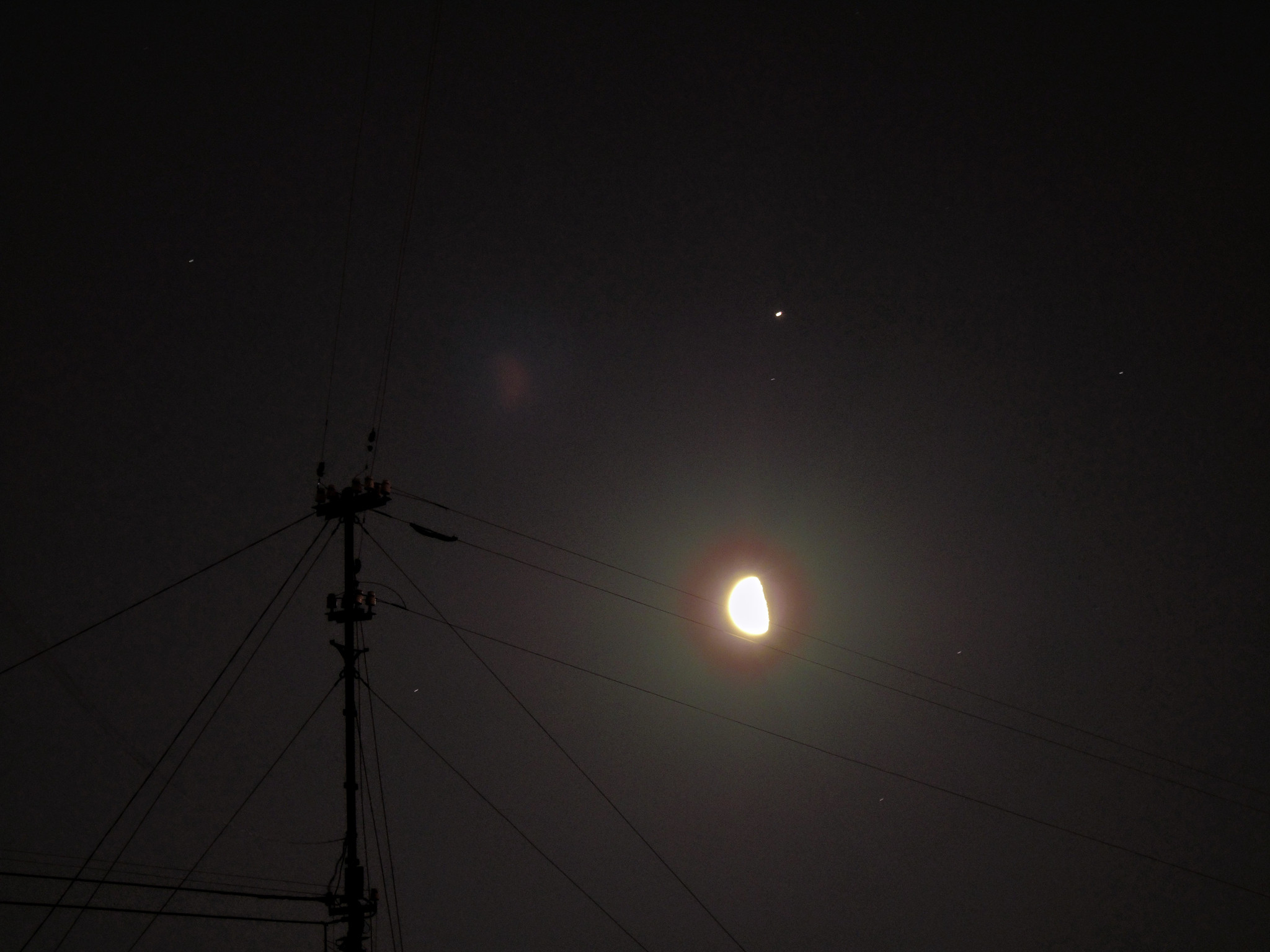 Third night in the community of Comet, Mars and Moon - My, Astronomy, Astrophoto, moon, Mars, Comet, Longpost, Neowise