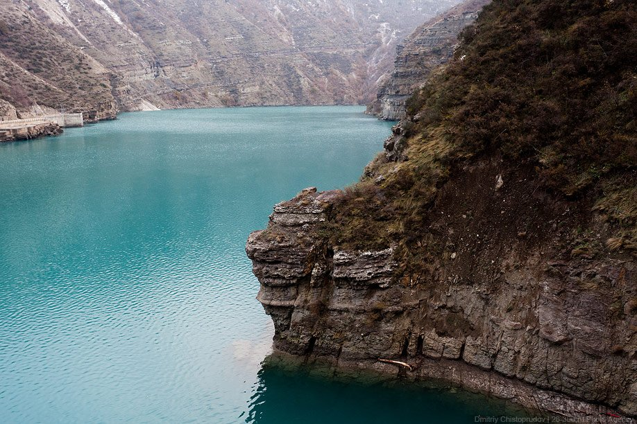 Miatlinskaya hydroelectric power station on the Sulak River - Dagestan, Hydroelectric power station, Dam, The photo, Longpost