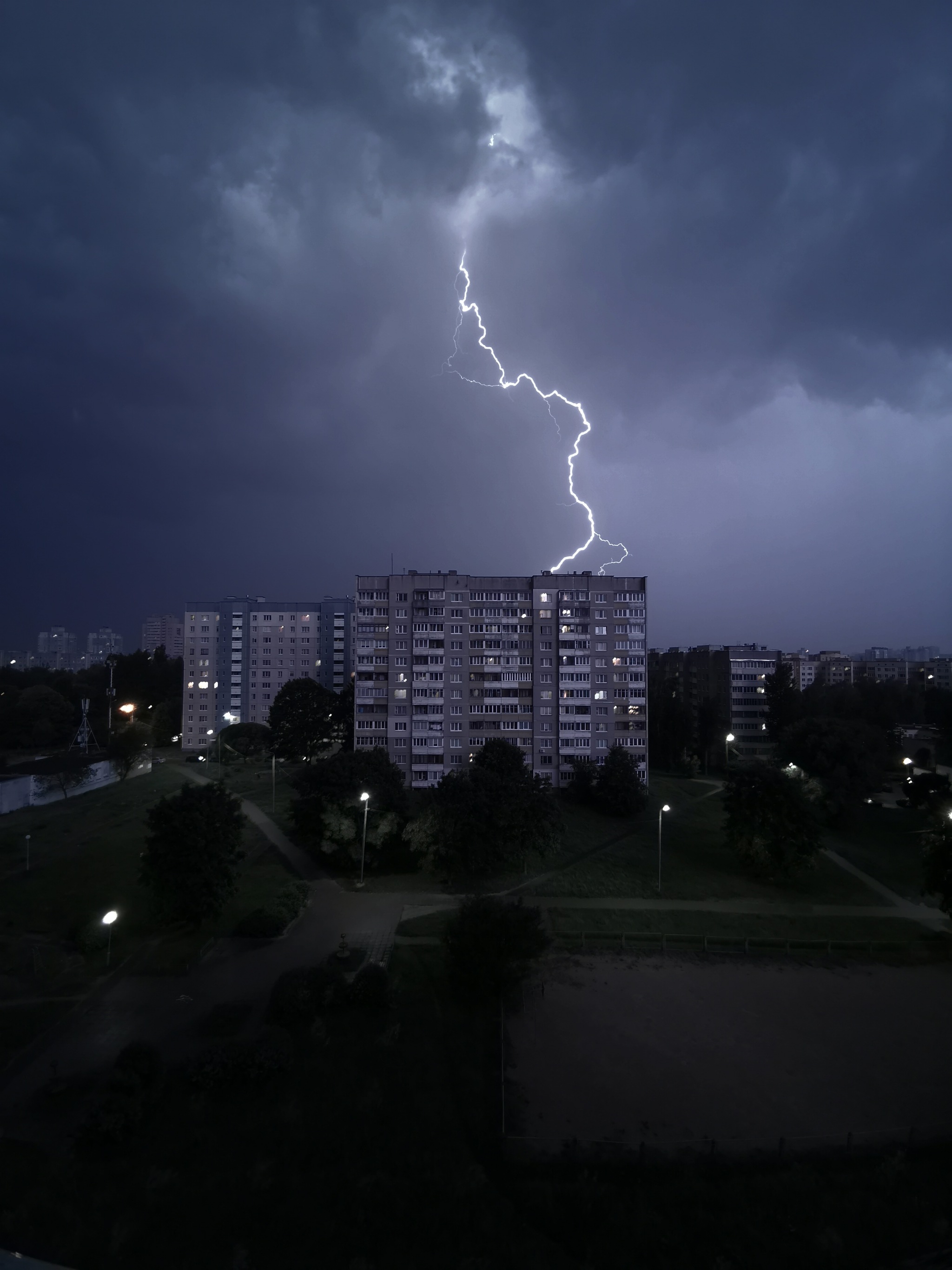 Minsk, evening thunderstorm - My, The photo, Thunderstorm