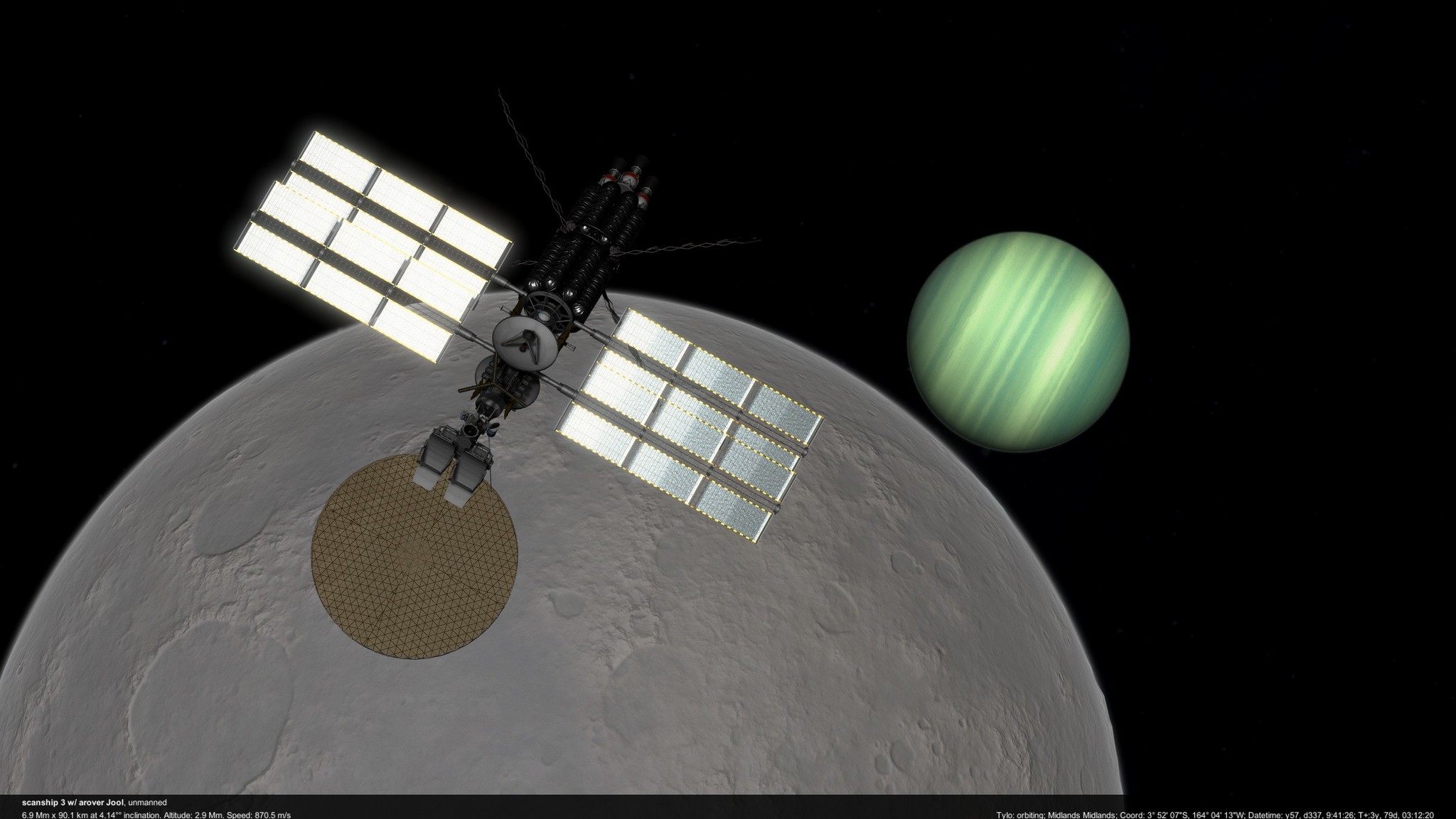 Scanship, Jool and two rovers. (Kerbal Space Program, career with JNSQ.) - My, Games, Kerbal space program, Longpost