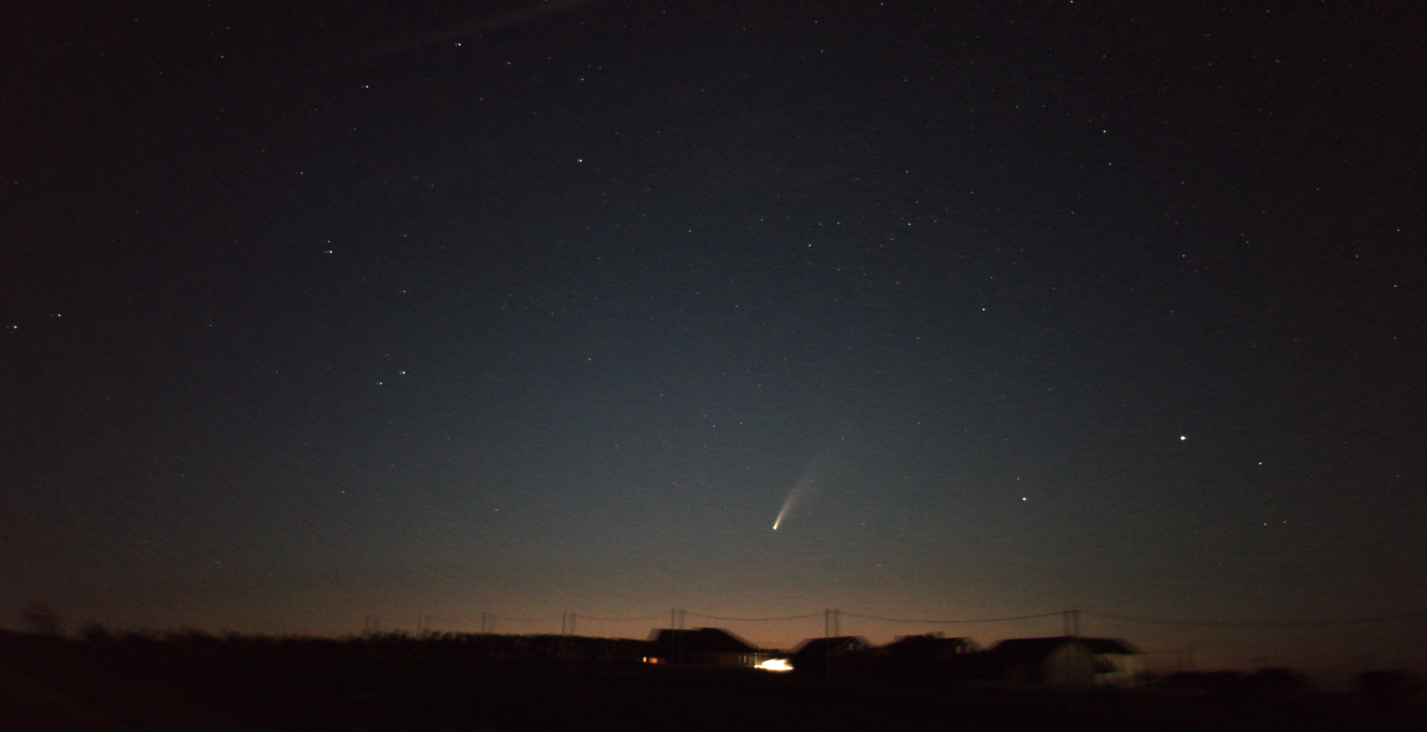 Amateur photo C/2020 F3 (NEOWISE) - My, Comet, Space, Amateur photography, Astrophoto, Neowise