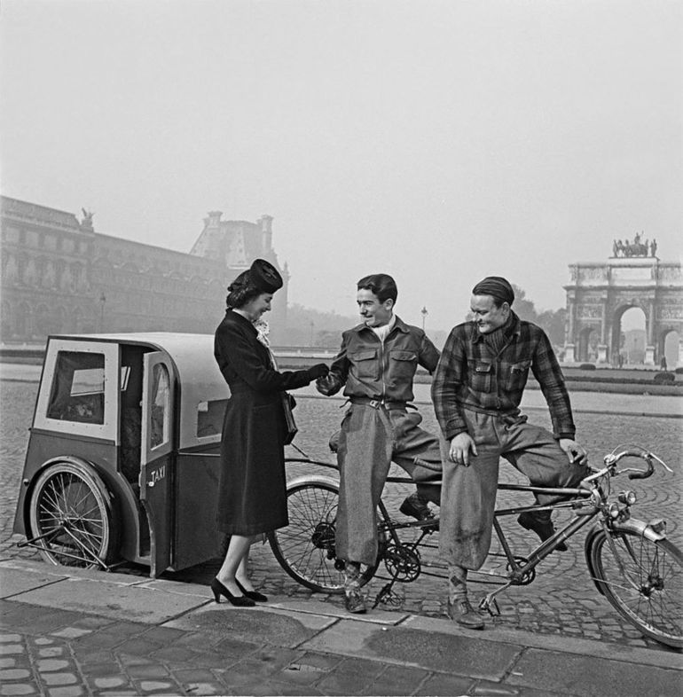 Фото Парижа. 1942-1943 год - продолжение - Вторая мировая война, Париж, Фотография, Длиннопост, Транспорт, Велосипед, Политика