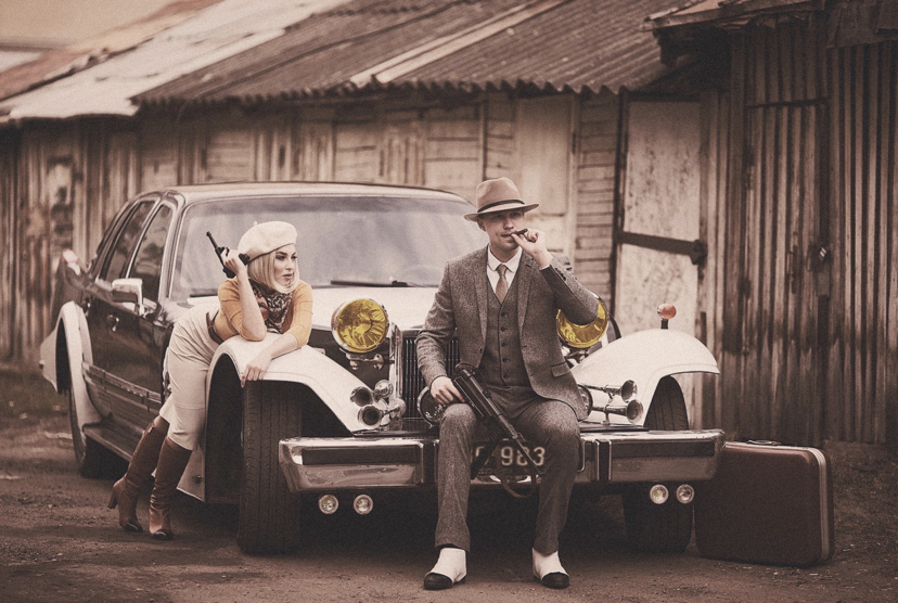 Bonnie and Clyde. Cosplay - My, Cosplay, Gangsters, The photo, Art, That couple more, Longpost