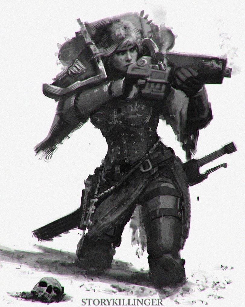 Sister of Battle - Warhammer 40k, Wh Art, Adepta Sororitas, Storykillinger, Длиннопост