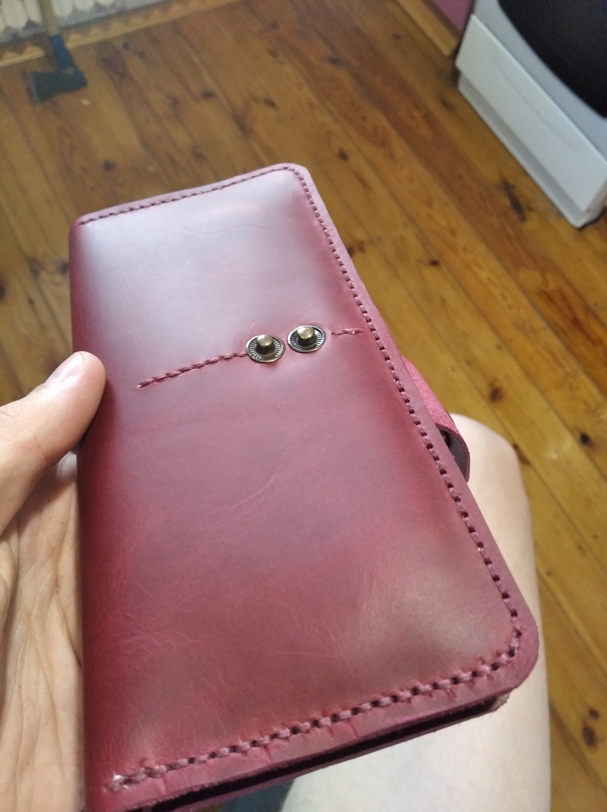 Not a good strap) handmade wallet - My, Leather products, Handmade, Advice, Need advice, Wallet, Longpost, Needlework without process