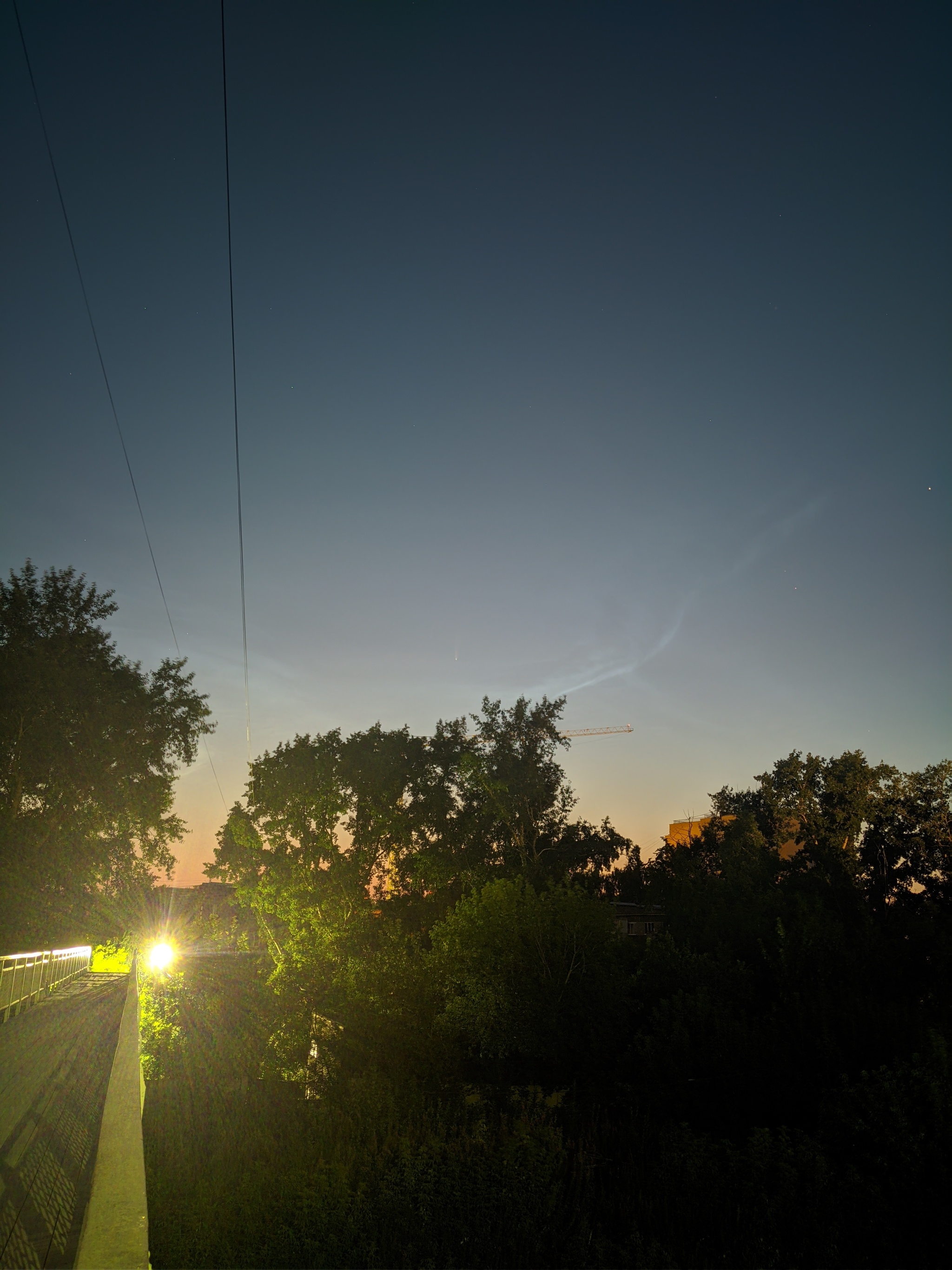 Now I have a comet too - My, Astrophoto, The photo, Mobile photography, Comet, Neowise, Longpost