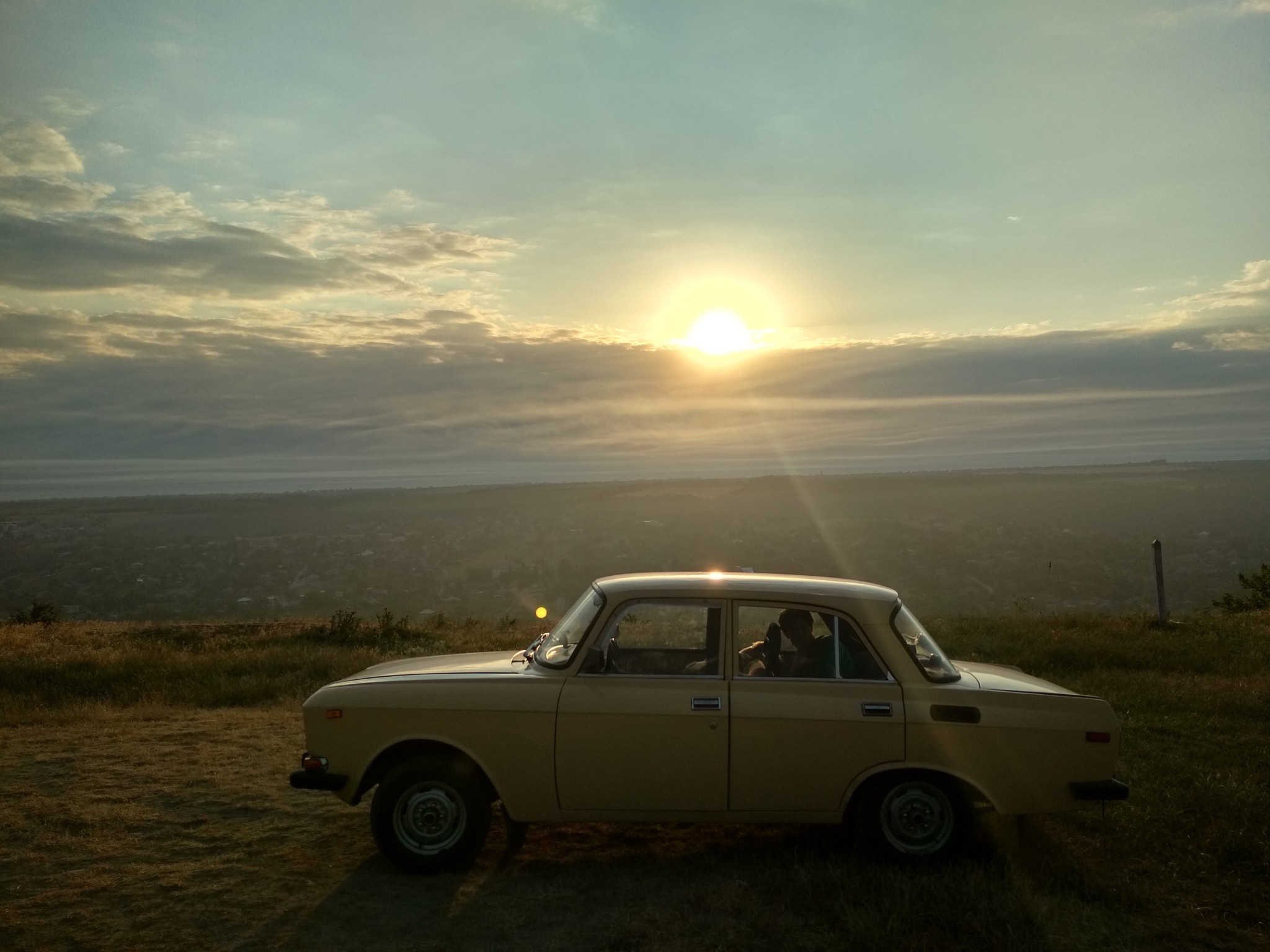 Покатались - Моё, Фото на тапок, Путешествия, Село, Утро, Москвич