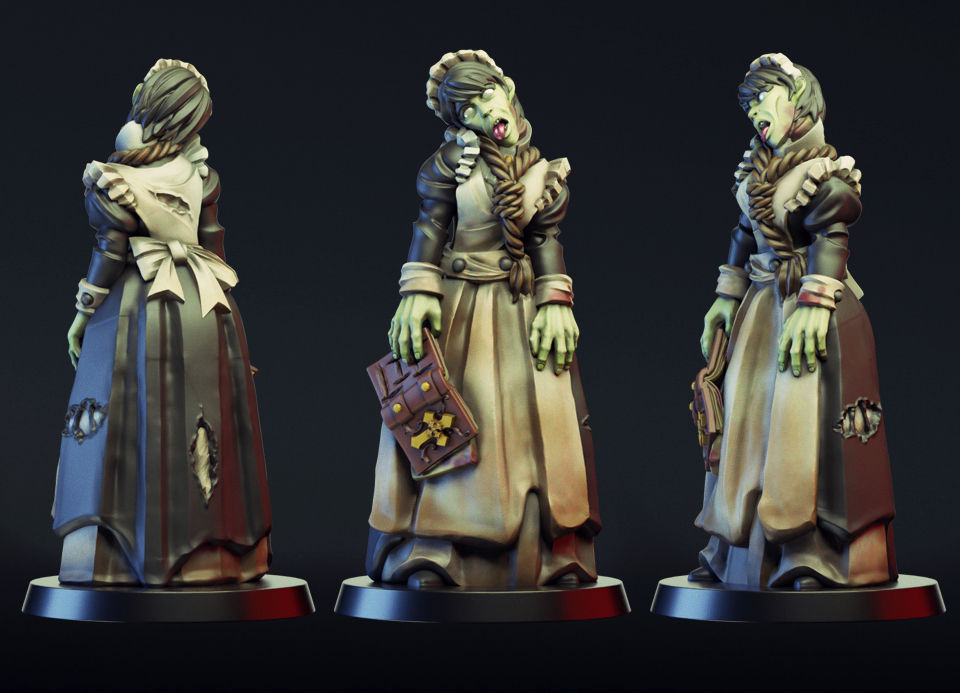 Some miniatures for tabletops - My, 3D modeling, 3D печать, Blender, Zbrush, Miniature, Board games, Steampunk, Longpost