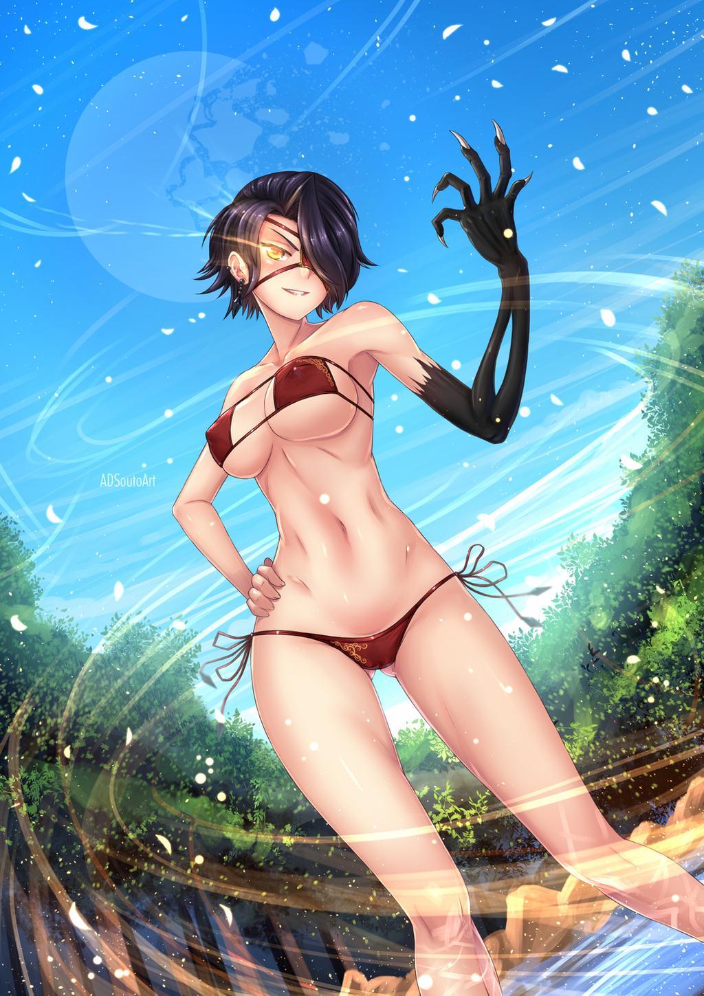 RWBY - Summer Time - NSFW, RWBY, Anime Art, Аниме, Арт, Длиннопост, Купальник, Adsouto, Blake Belladonna, Neopolitan, Ruby Rose, Emerald Sustrai, Nora Valkyrie, Yang Xiao Long, Weiss Schnee