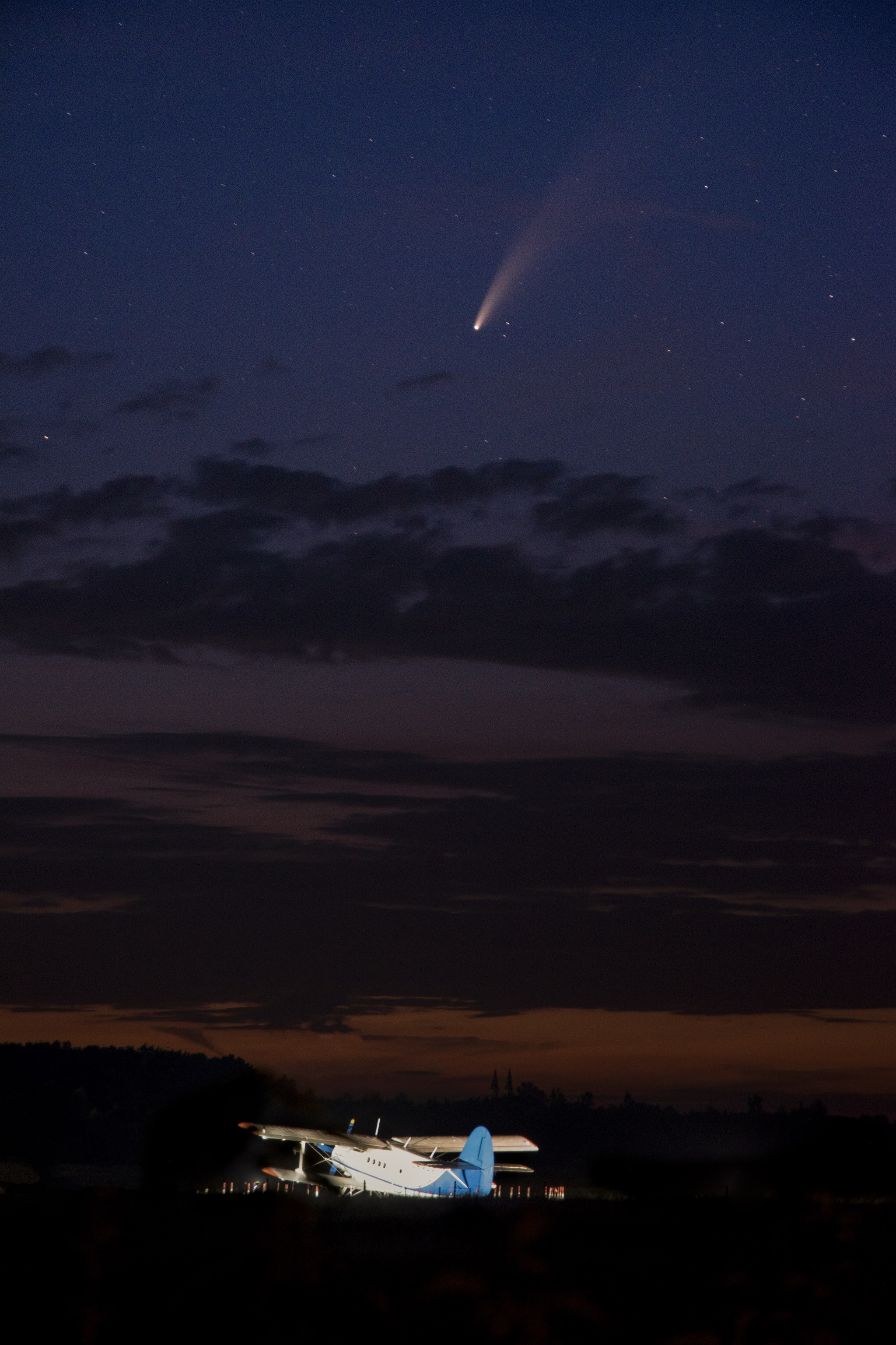 Neowise - My, Photographer, Astrophoto, The photo, Beginning photographer, Long exposure, Comet, Neowise