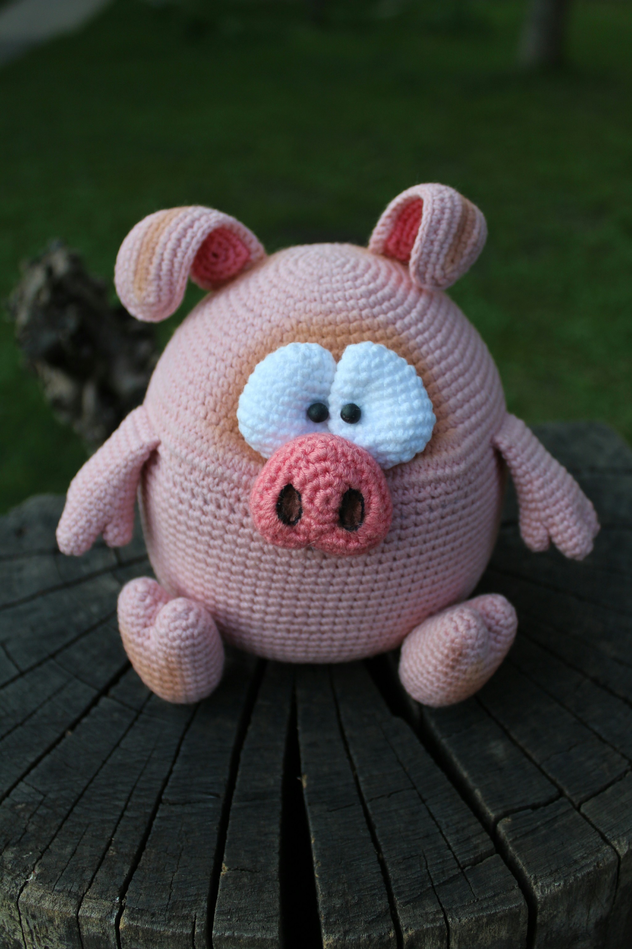 Knitted pigs - My, Amigurumi, Knitted toys, Crochet, Longpost, Needlework without process