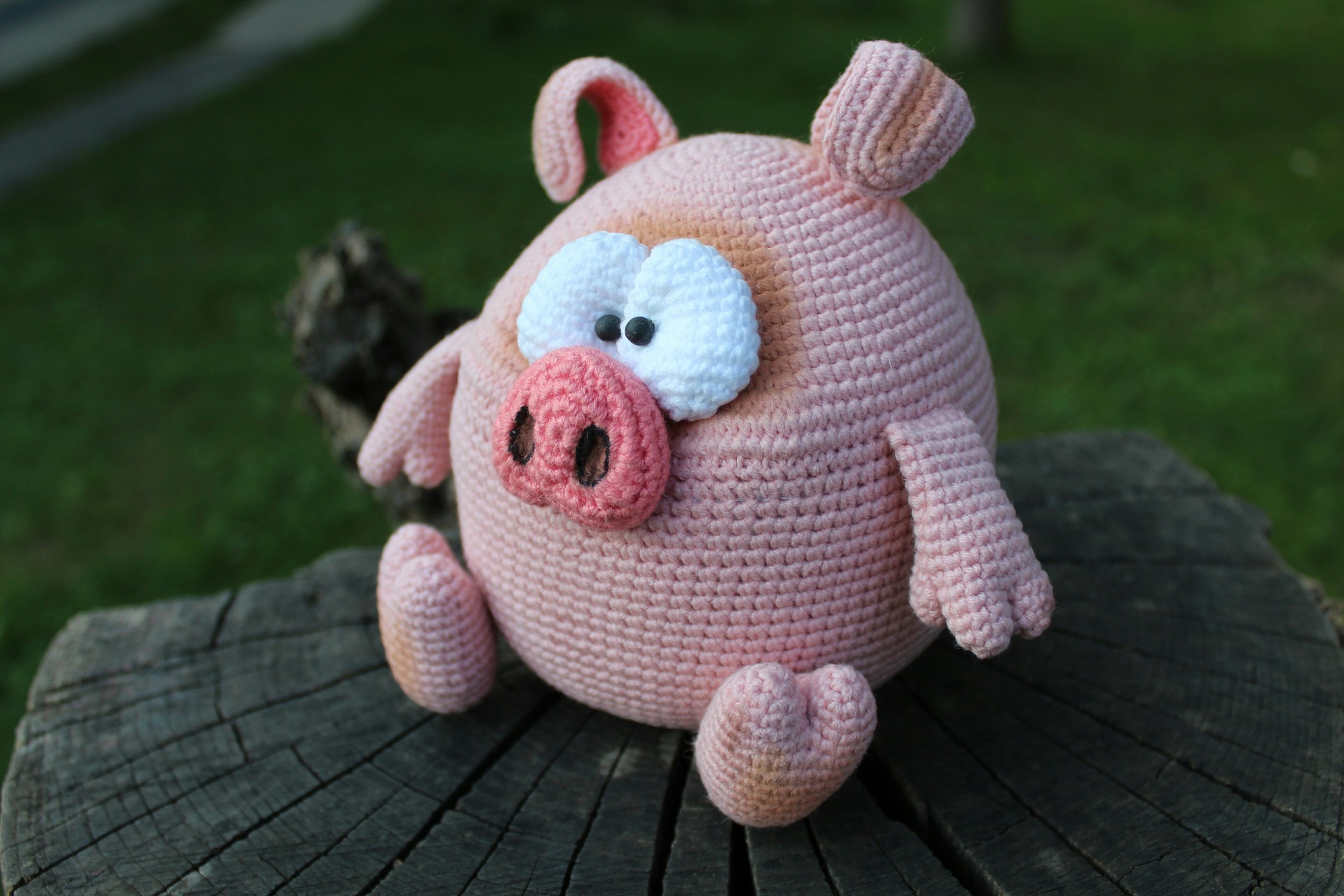 Knitted pigs - My, Amigurumi, Knitted toys, Crochet, Longpost, Needlework without process