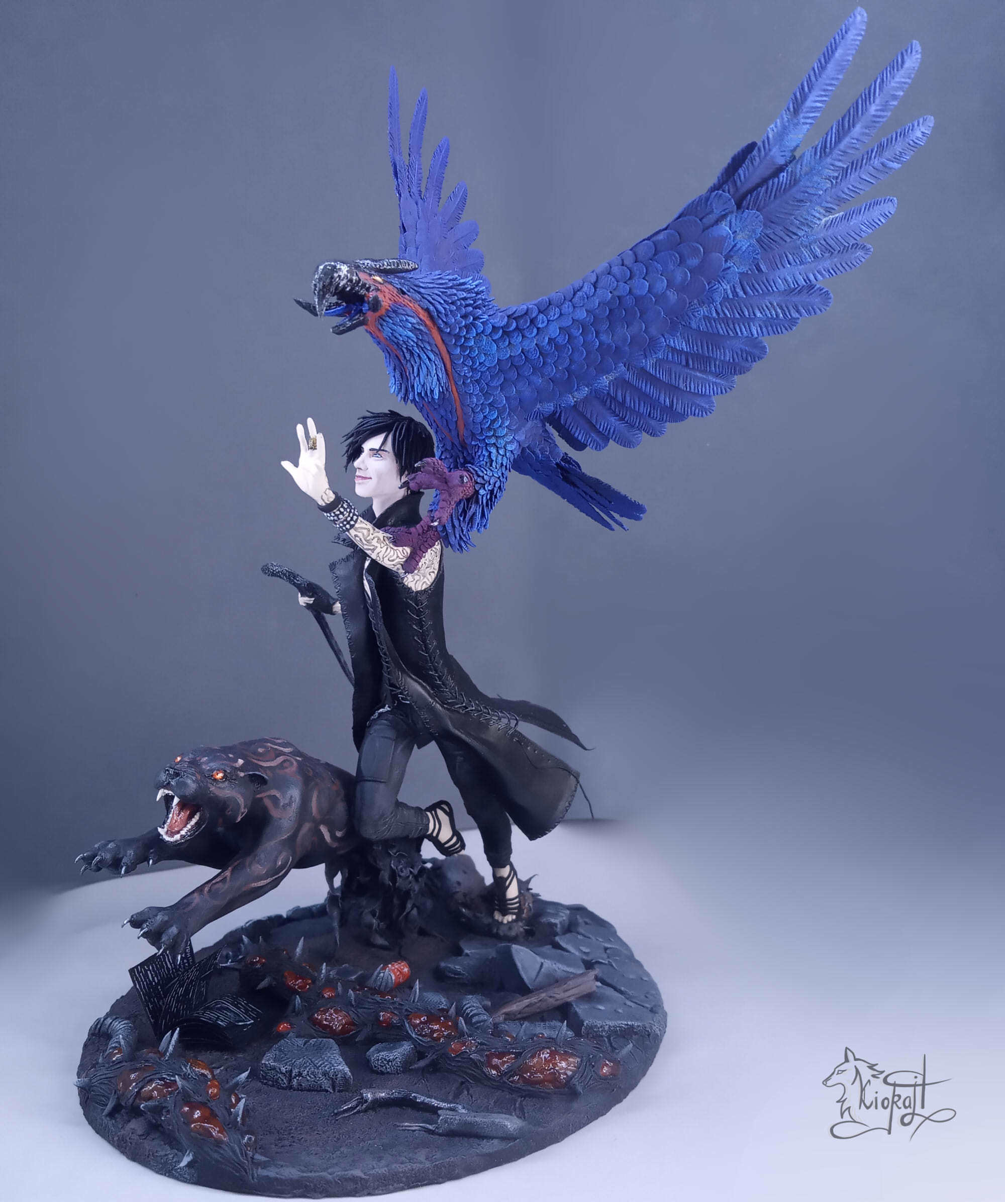 V. Devil May Cry 5 - My, Devil may cry, Devil may cry 5, Handmade, Velvet plastic, Sculpture, Needlework without process, Longpost