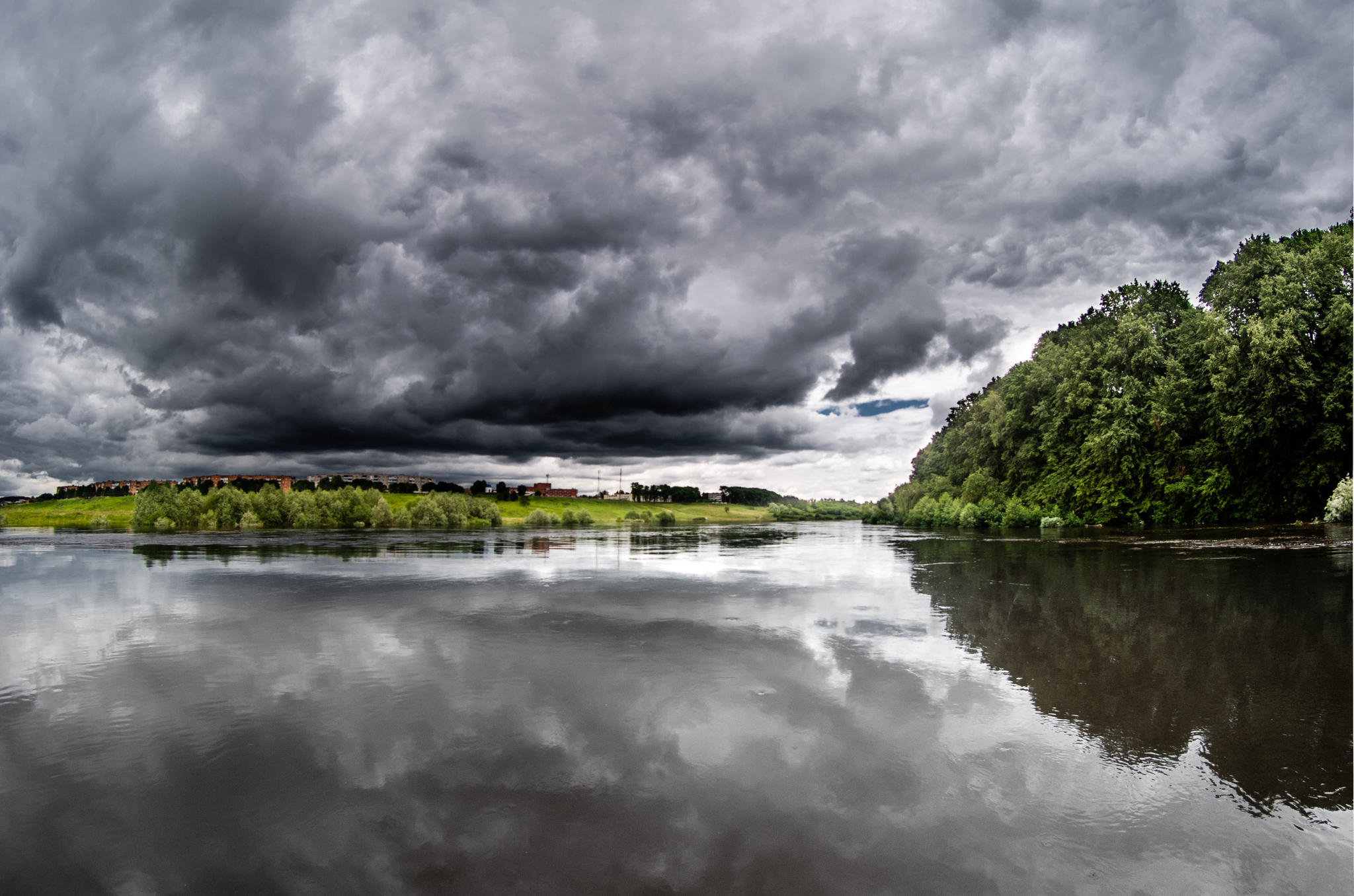 Cloudy day - My, Nature, River, Sky, Nikon, Nikon d7000, Longpost, Landscape