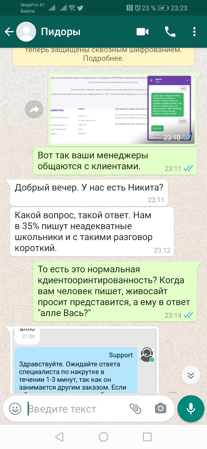 Бизнес по русски - Моё, Telegram, Клиентоориентированность, Бизнес, Быдло, Мат, Длиннопост