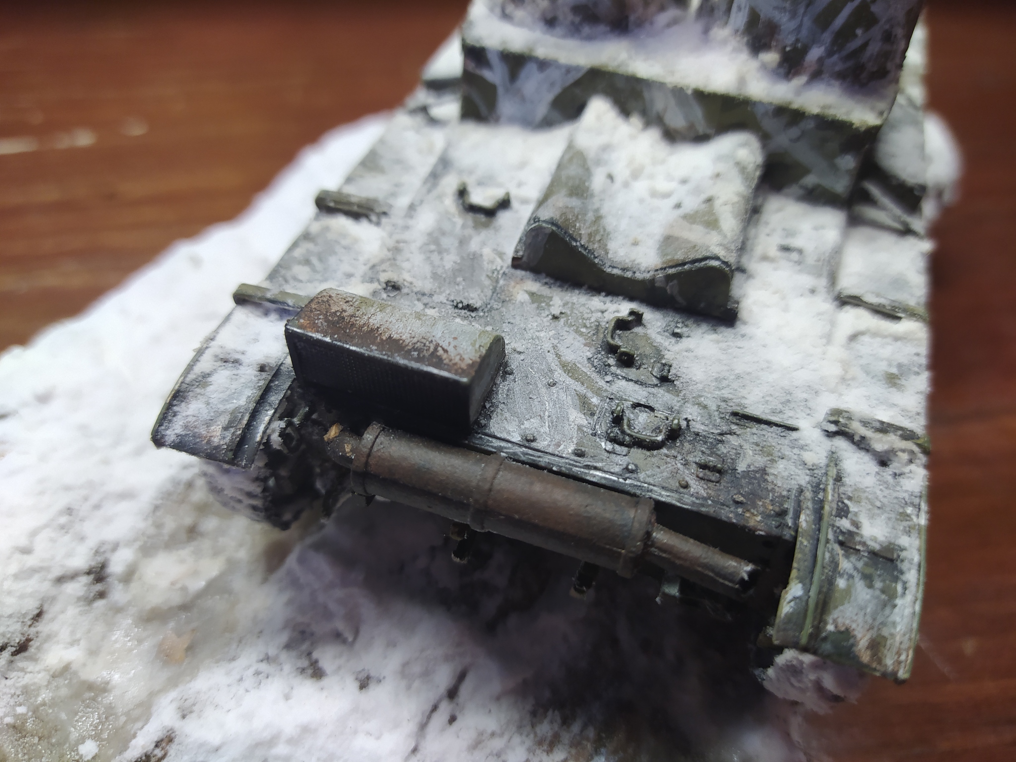 T-26 (model 1932) 1\35 - My, Modeling, Tanks, Snow, Longpost