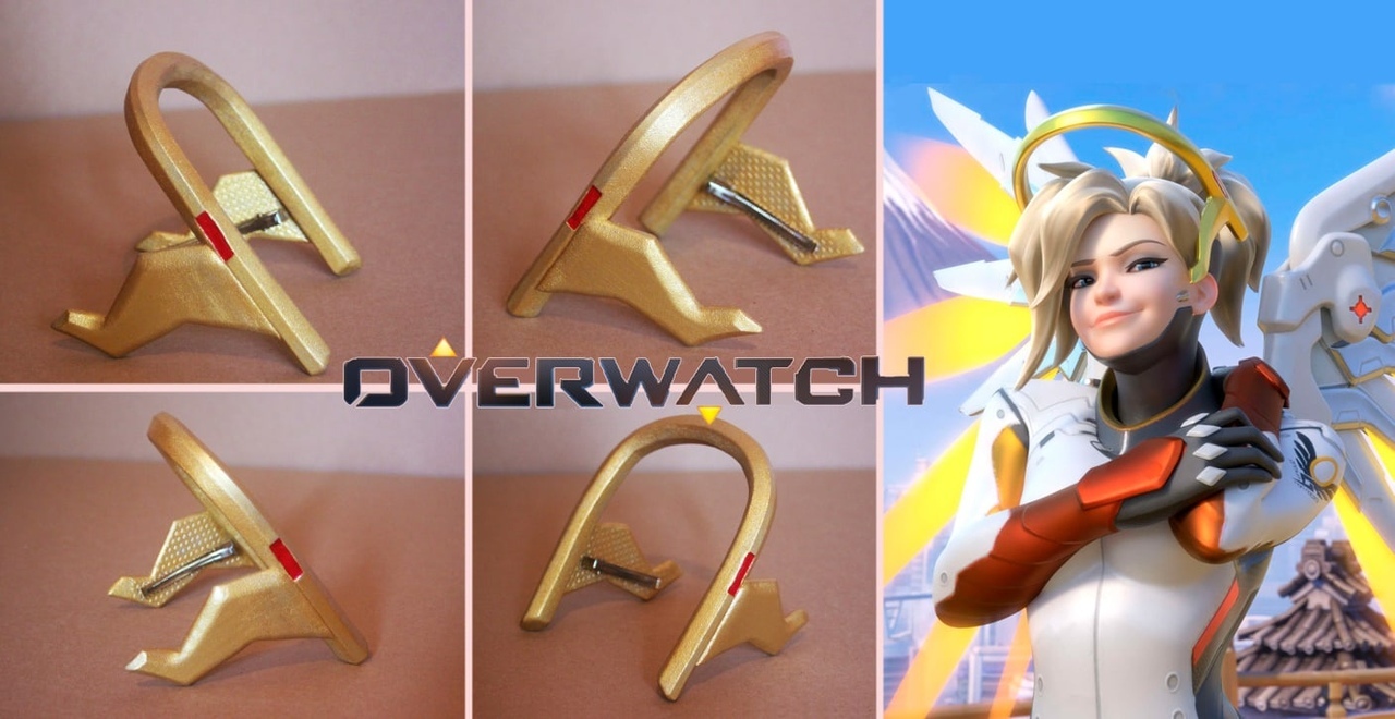 Mercy headband - My, Craft, With your own hands, Cosplay, Needlework without process, Overwatch, Mercy, Longpost