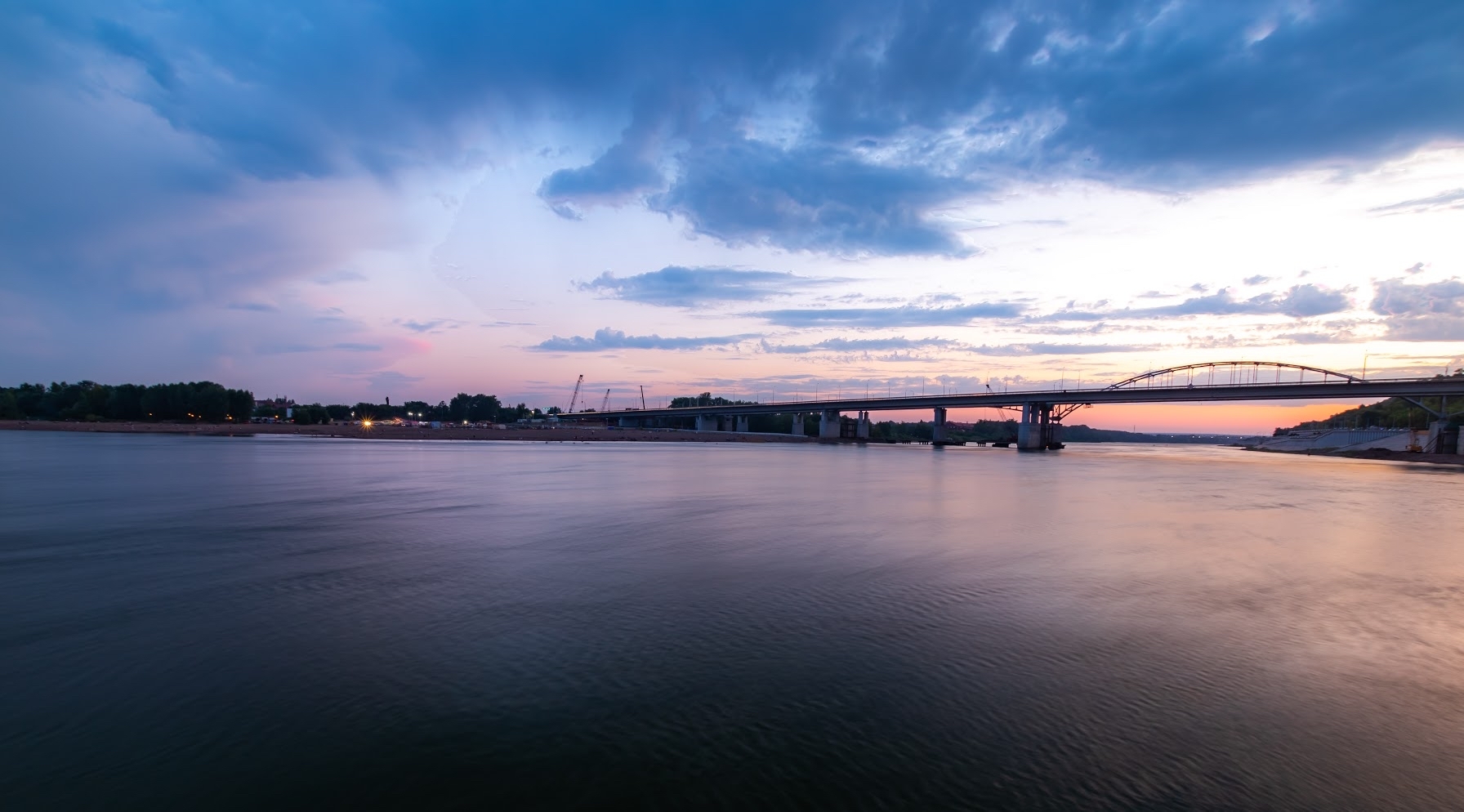 Ufa. Embankment of the Belaya River at sunset. 2020 - My, Ufa, Embankment, Sunset, The photo