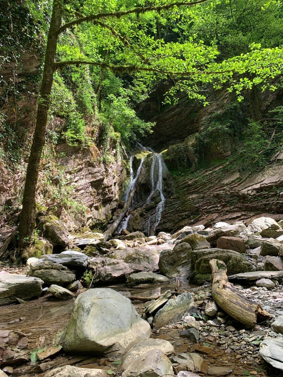 Walk to the Upper Azhek waterfall - My, Hiking, Sochi, Waterfall, Nature, Longpost