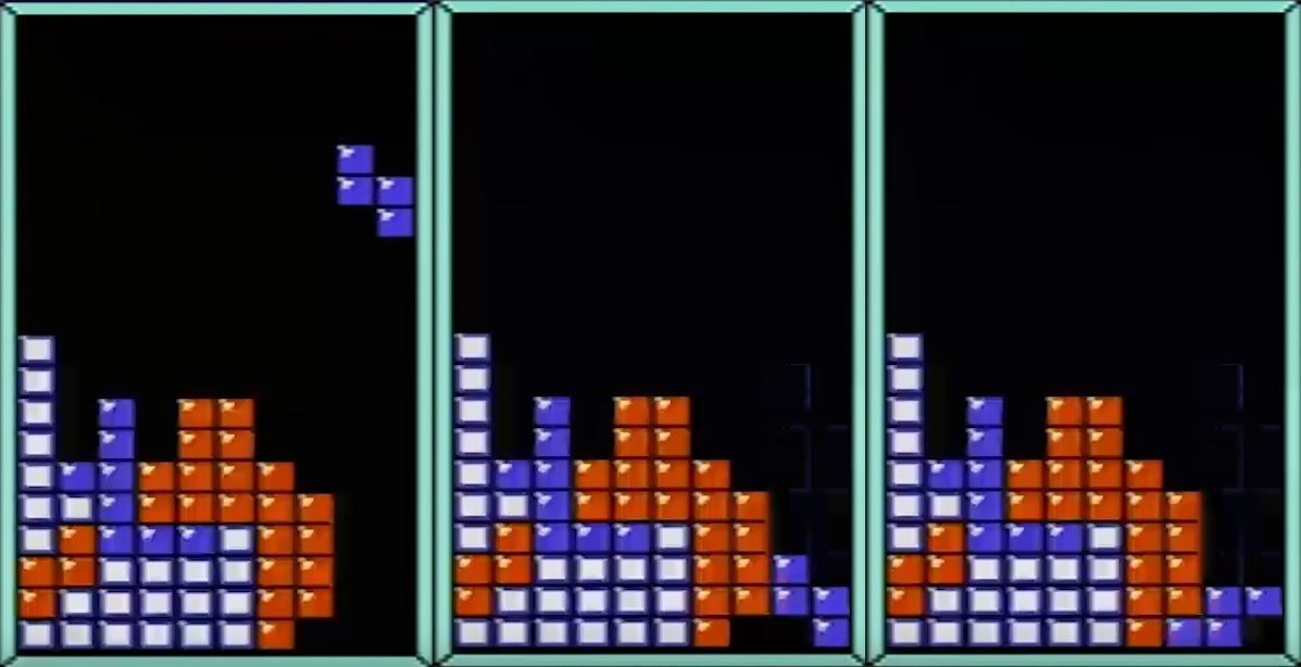 Classic Tetris (NES), completing the tutorial. Random, double well, spin - My, Tetris, eSports, Puzzle games, Video, Longpost