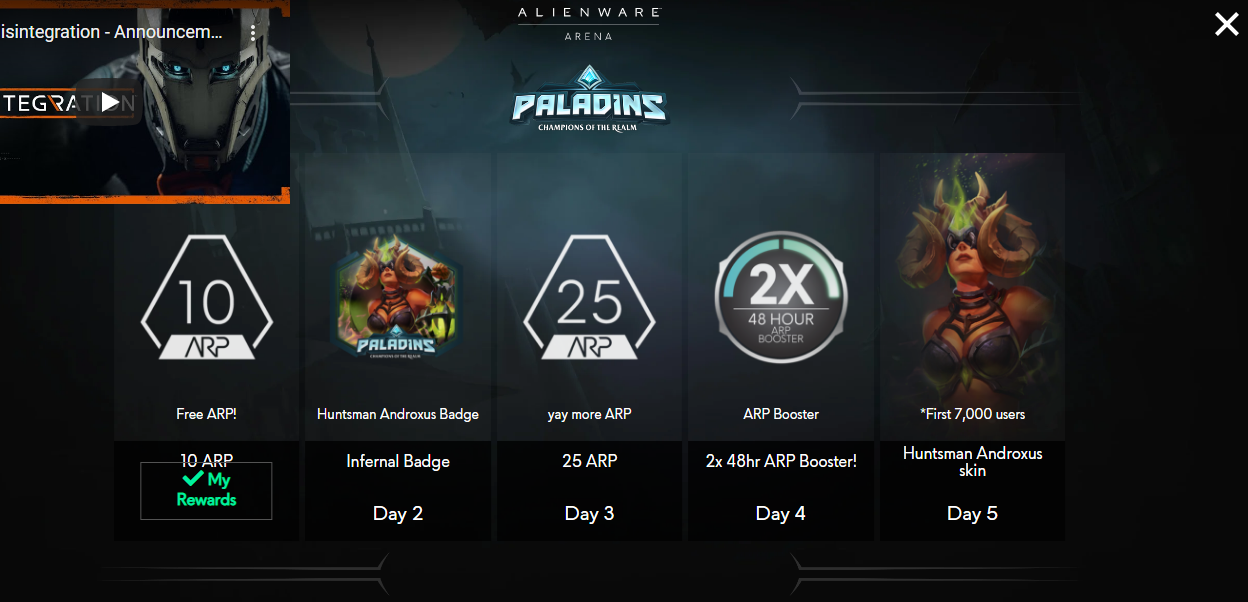 Huntsman Androxus skin for Paladins - Alienware, Paladins